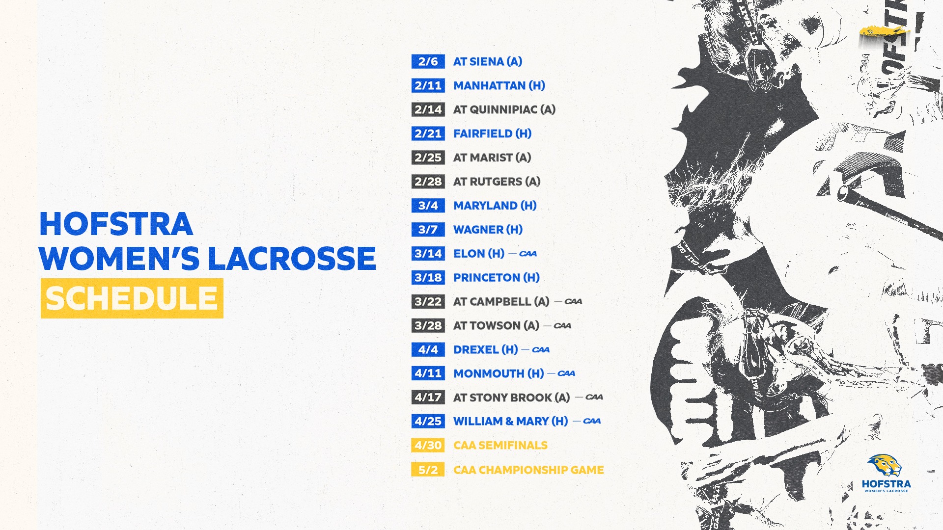 2026 Hofstra Women's Lacrosse Schedule