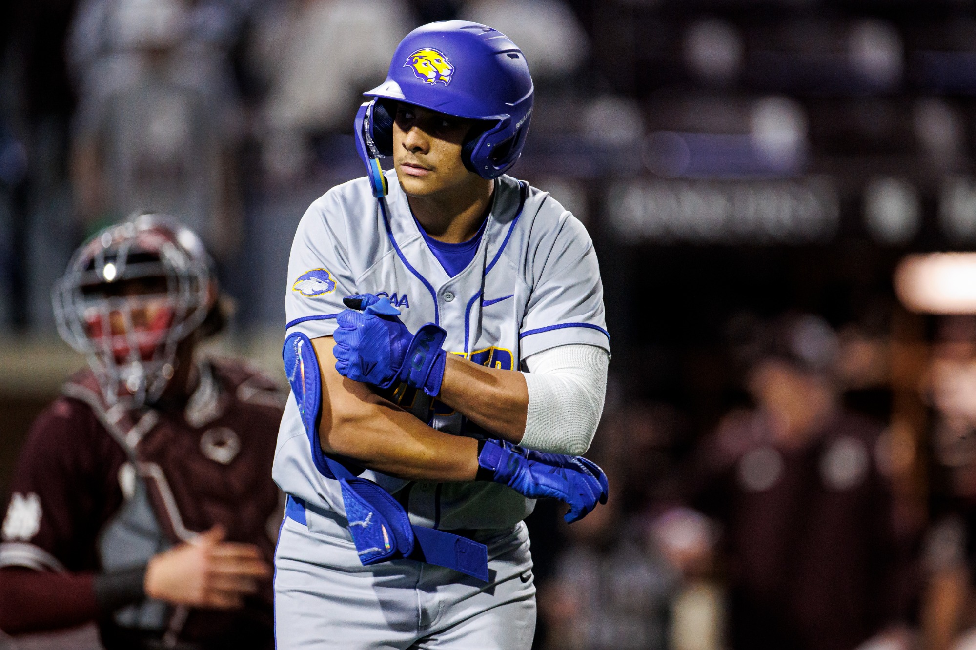 STARKVILLE, MS - February 13, 2026 - The game between the Hofstra Pride and the Mississippi State Bulldogs at Dudy Noble Field at Polk-Dement Stadium in Starkville, MS. Photo By Ivy Rose Ball