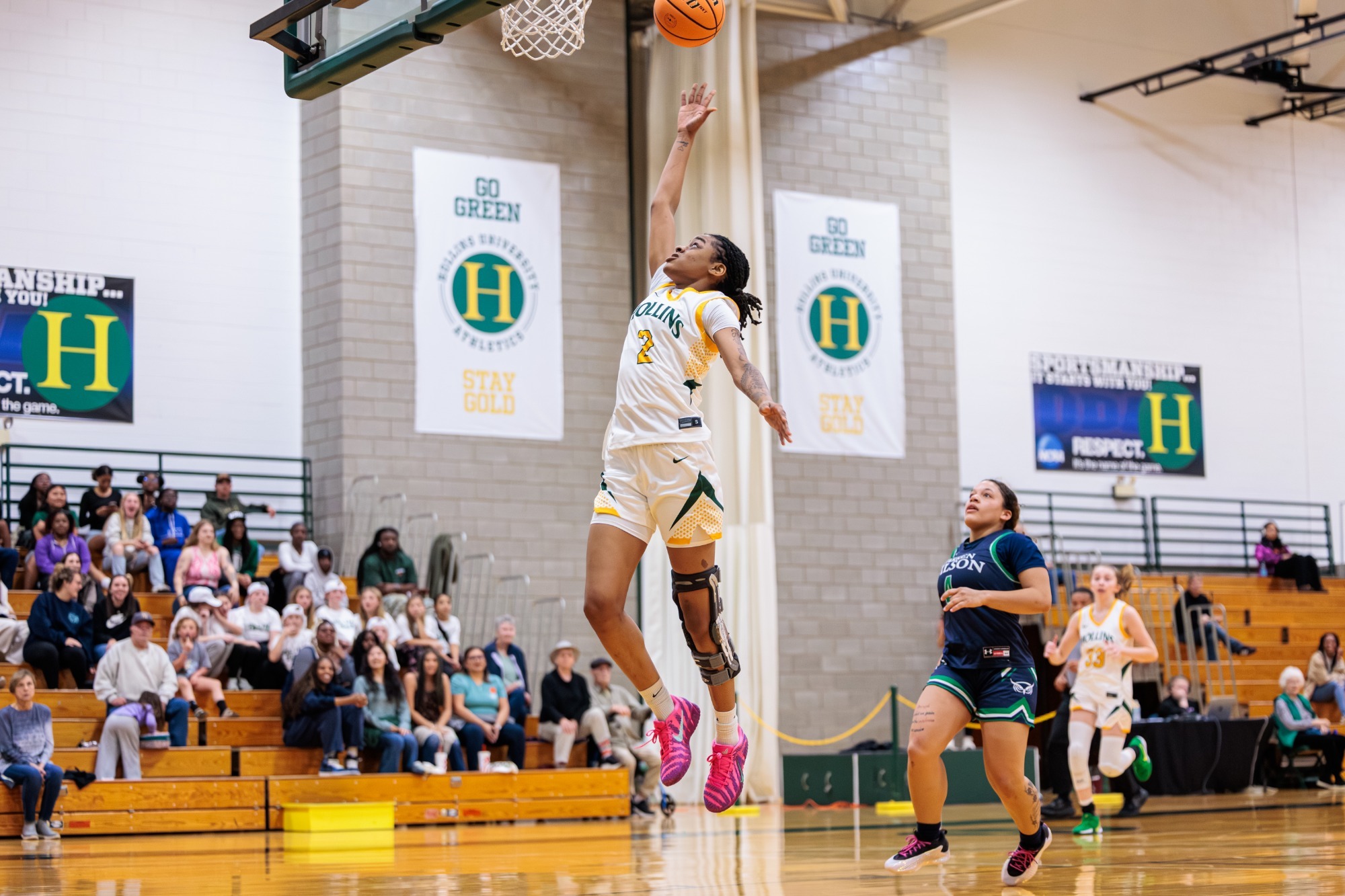 Jacorra Russell with a fast break layup