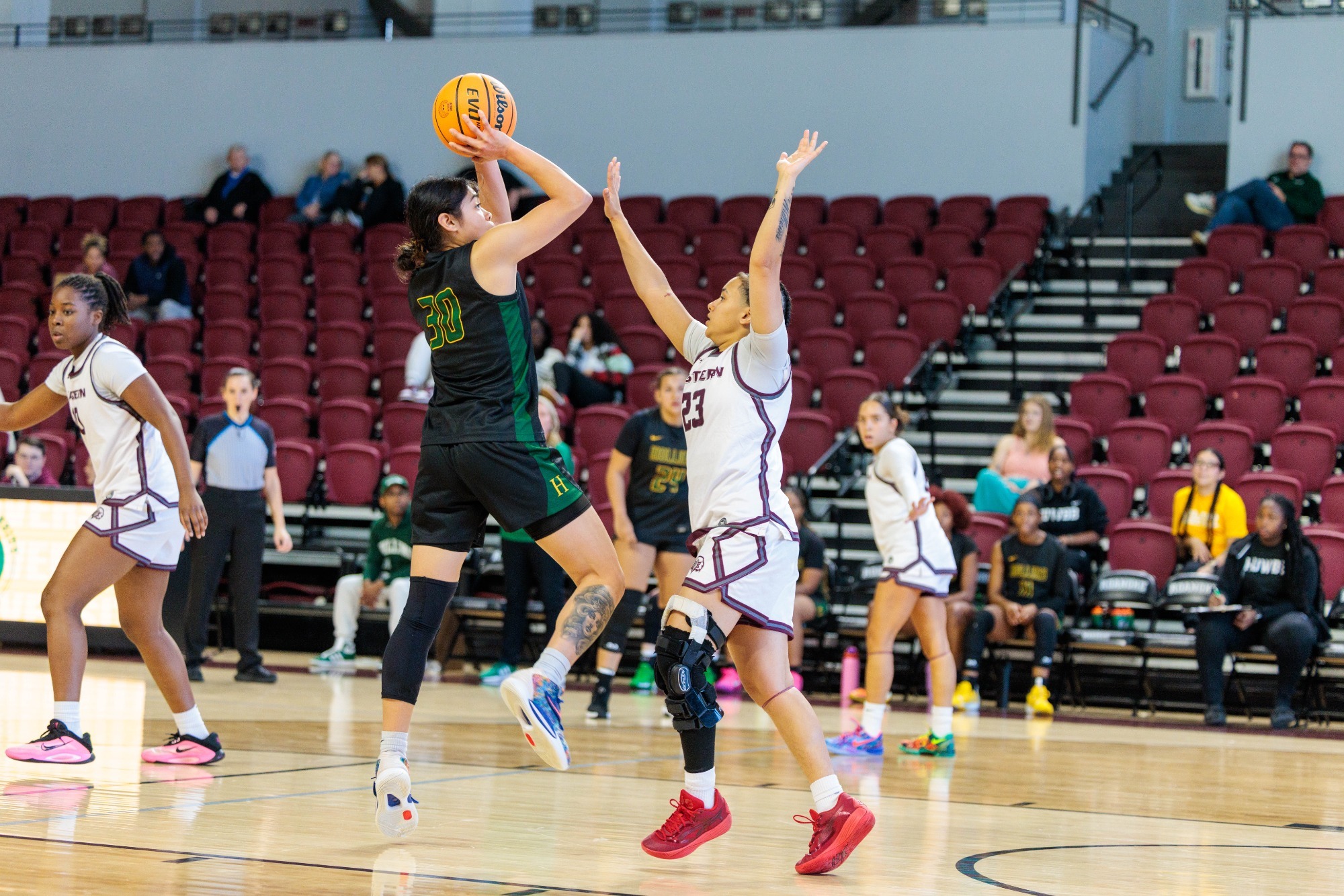 Sarah Morales with a jump shot