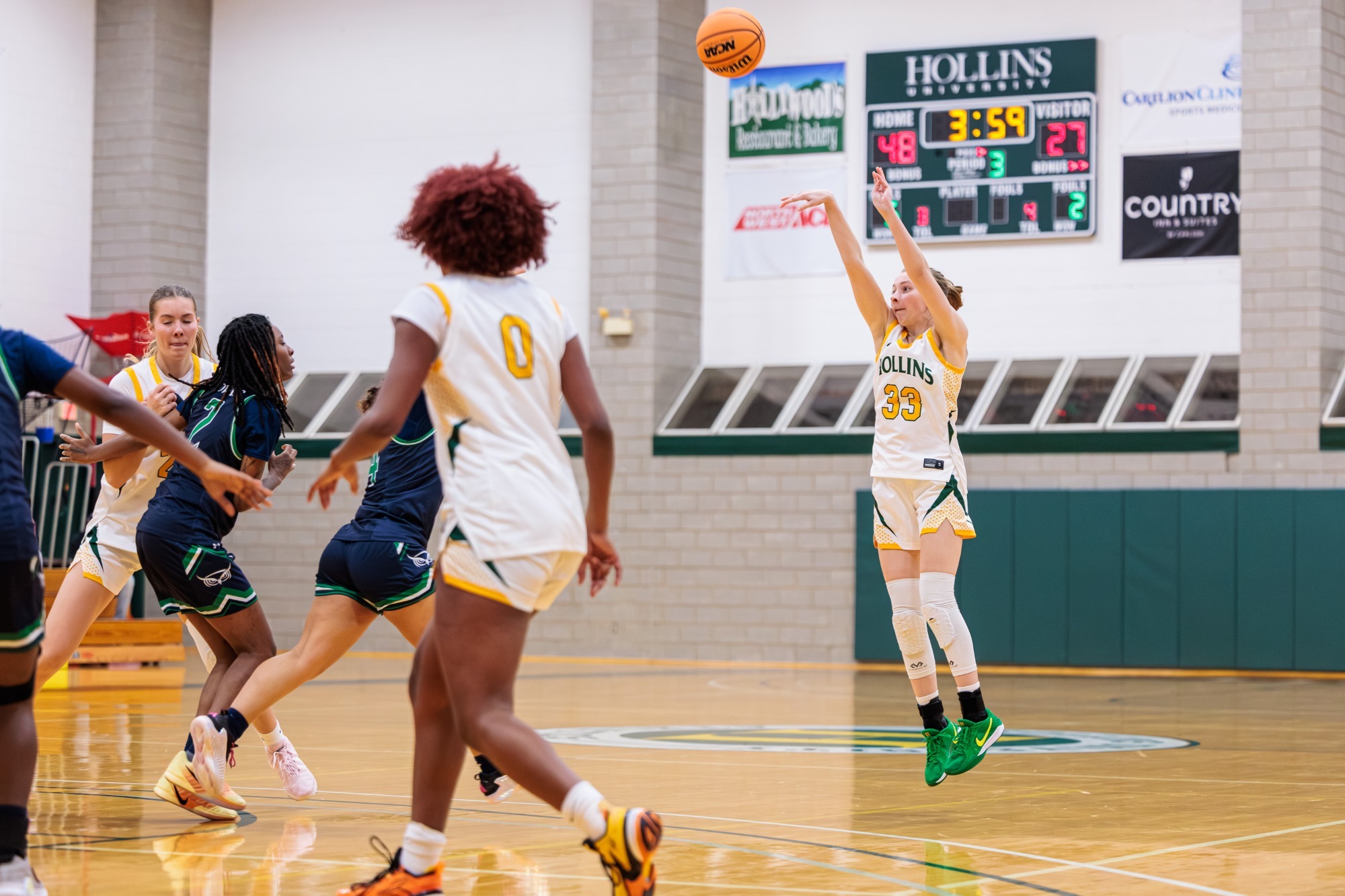 Missy Hazard with a 3 pointer