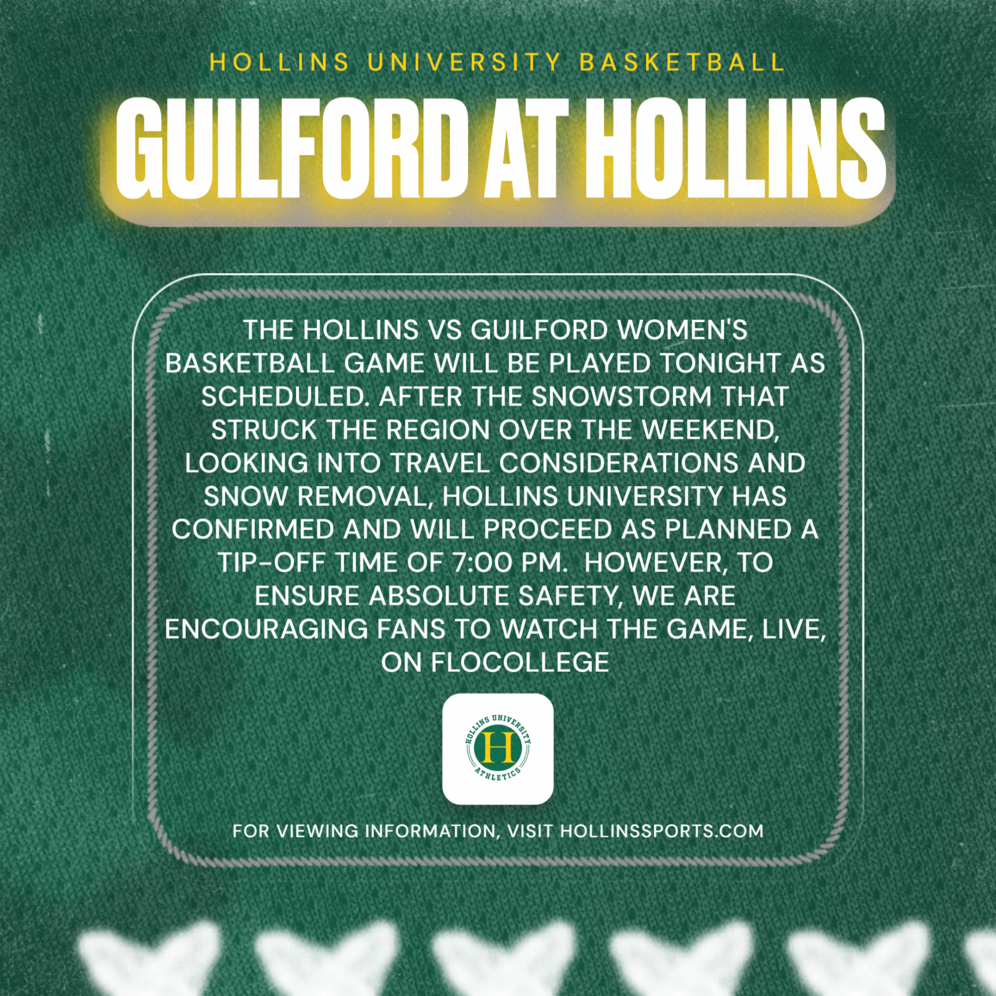 January 28 schedule update