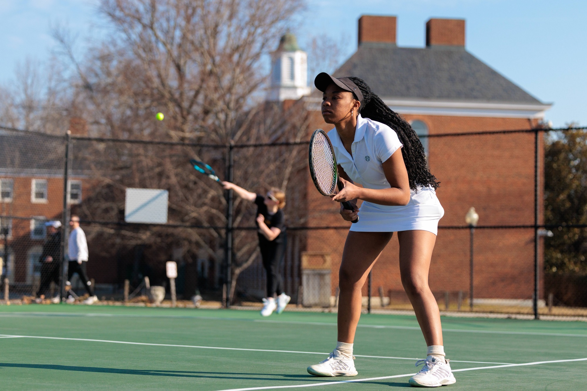 Zilina Robinson-Knox prepares to receive serve