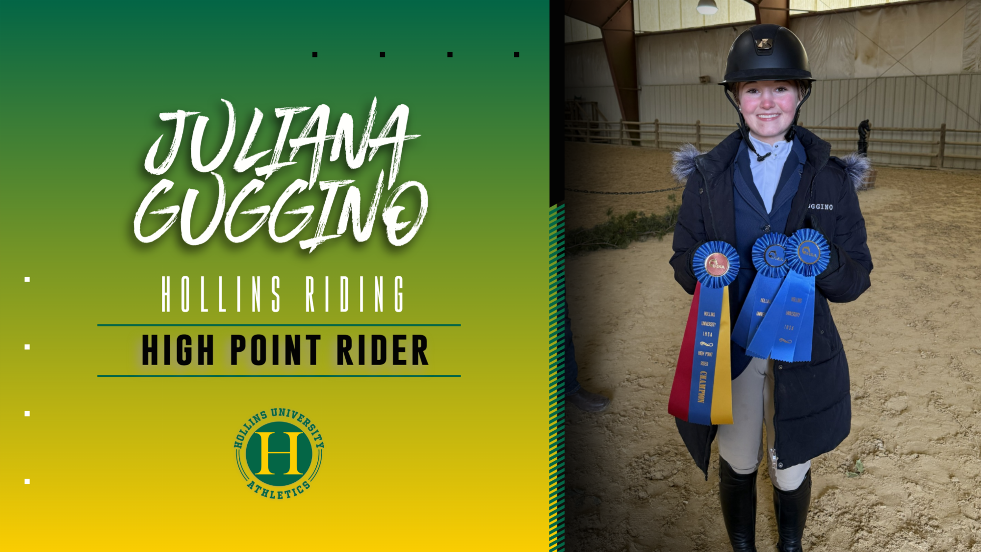 Juliana Guggino High Point Rider at Spring HU IHSA