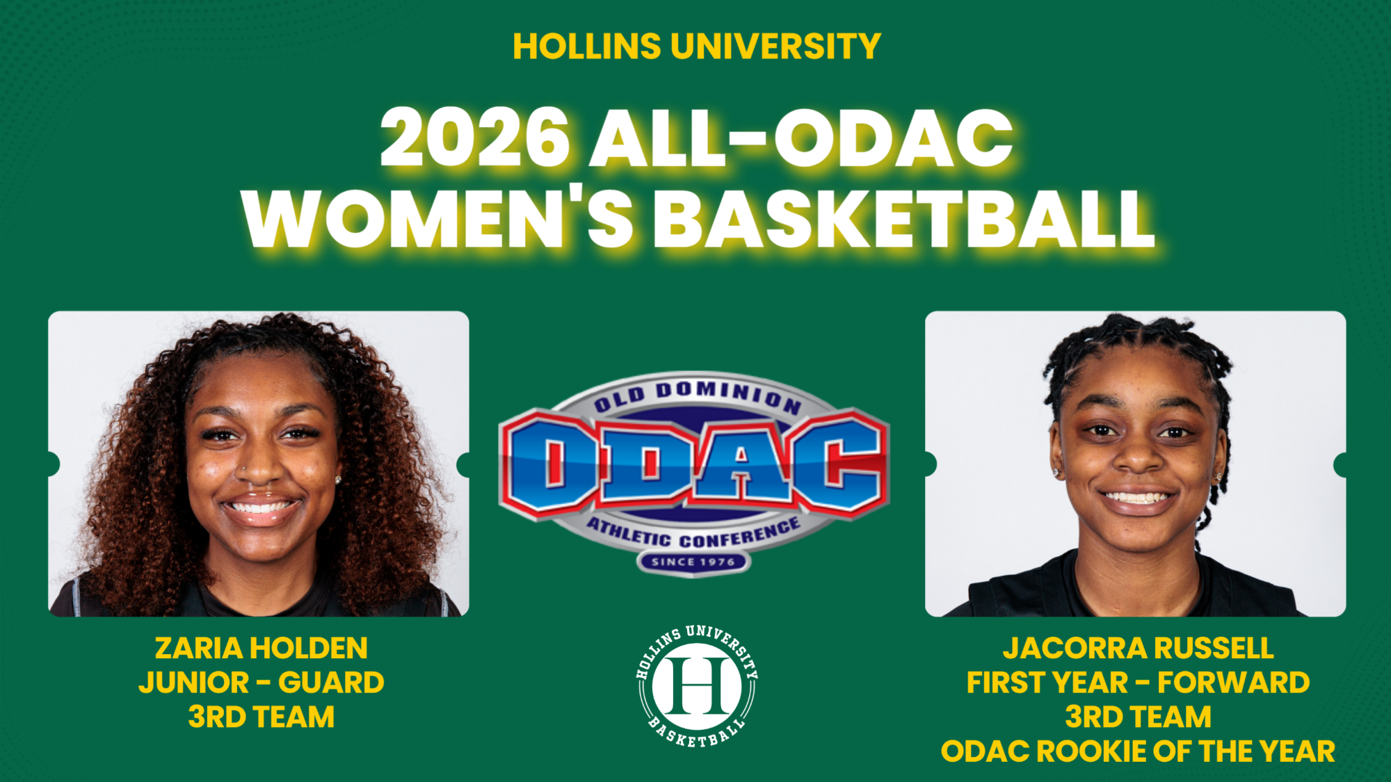 Zaria and Jacorra being named All ODAC 2026