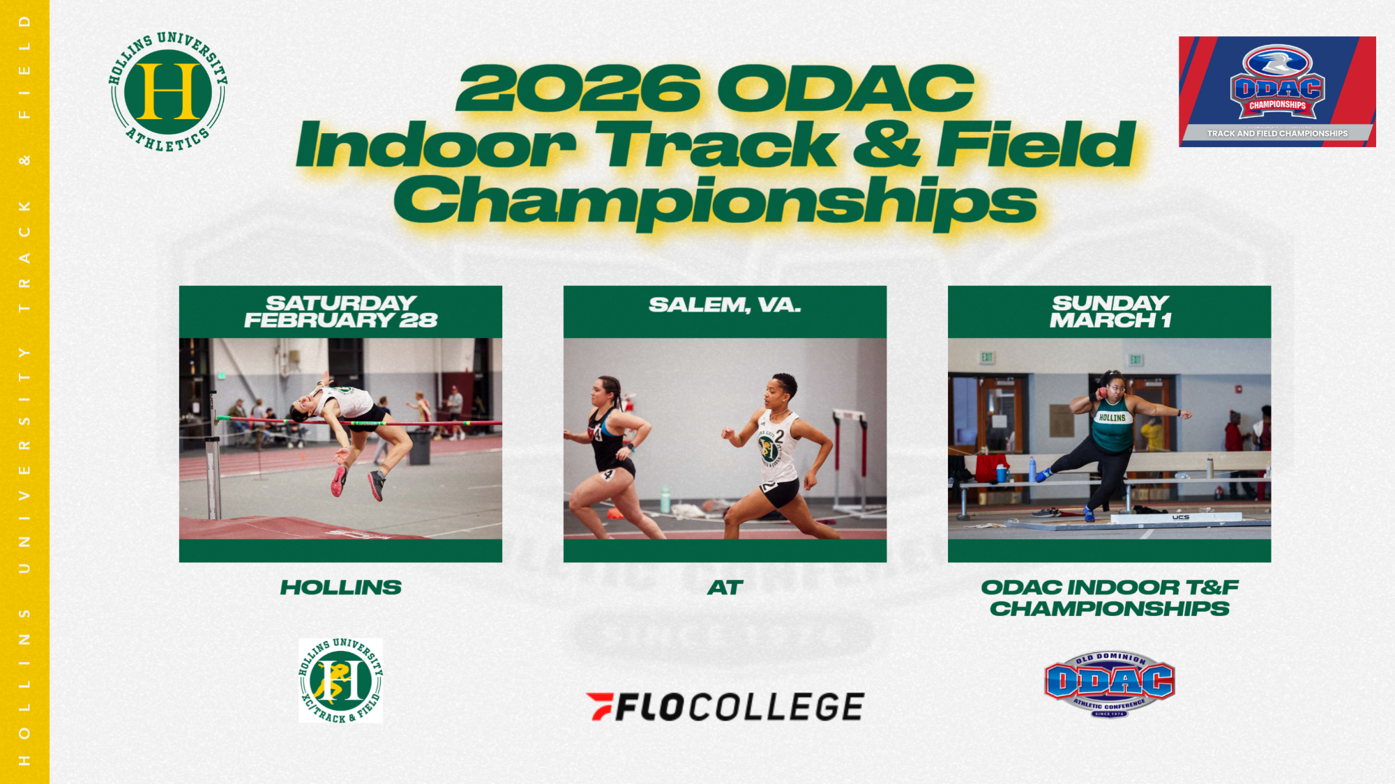 2026 ODAC ITF Championships with Hollins athletes and information