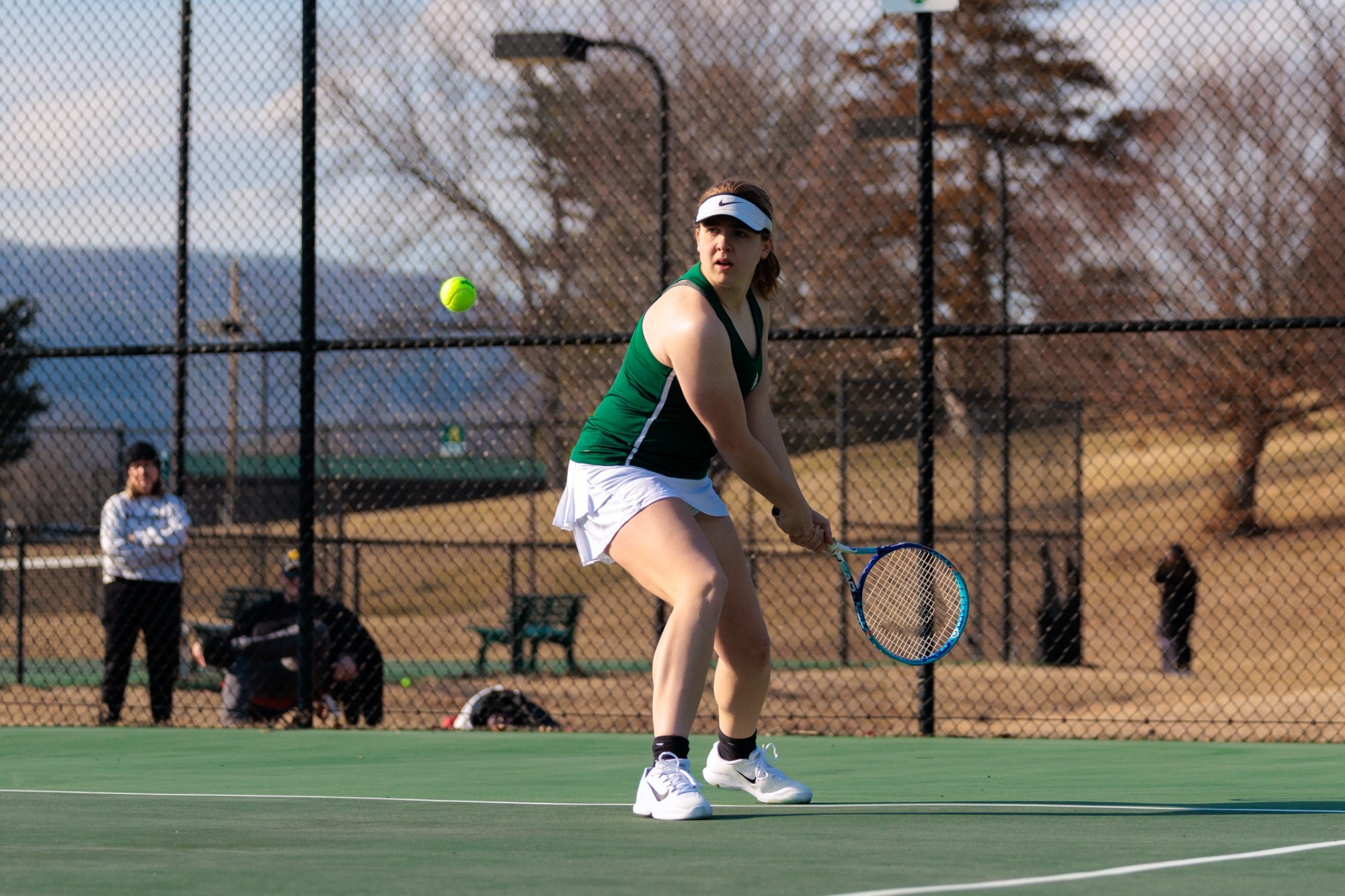 Anna Starman with a backhand 