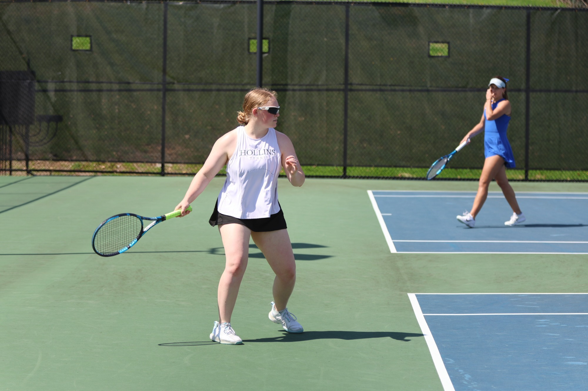 Rachel Hull in a rally at W&L