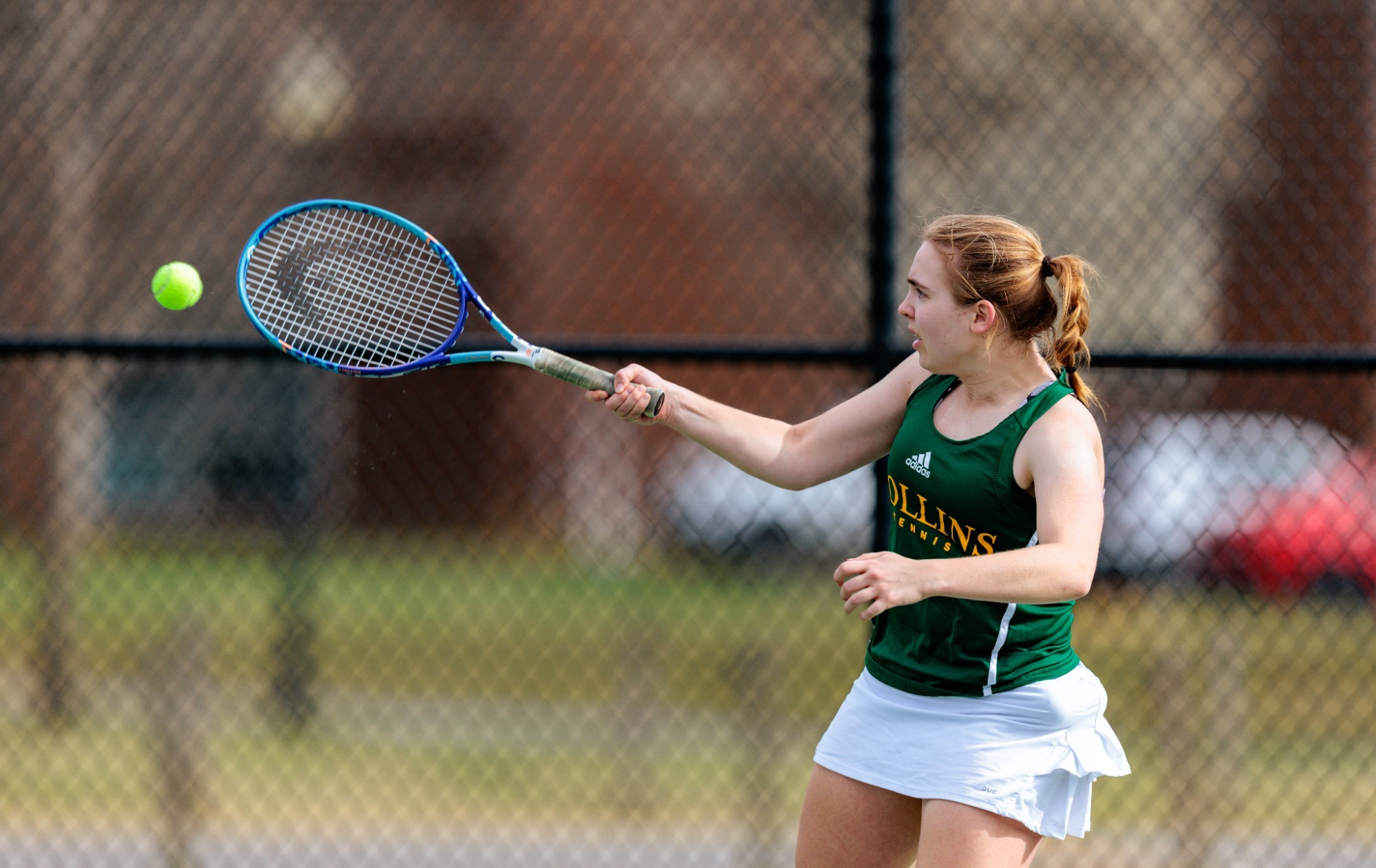 Anna Starman hitting a forehand