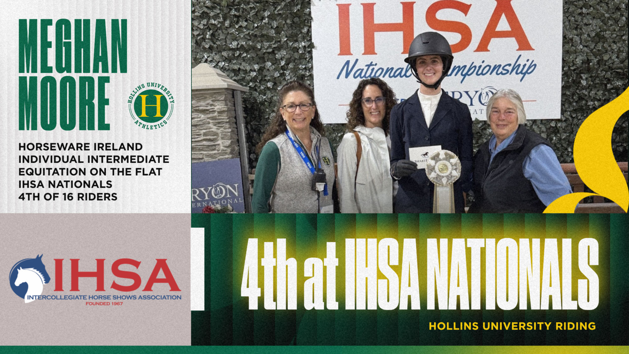 Meghan Moore (HU riding) 4th at IHSA Nationals 2026