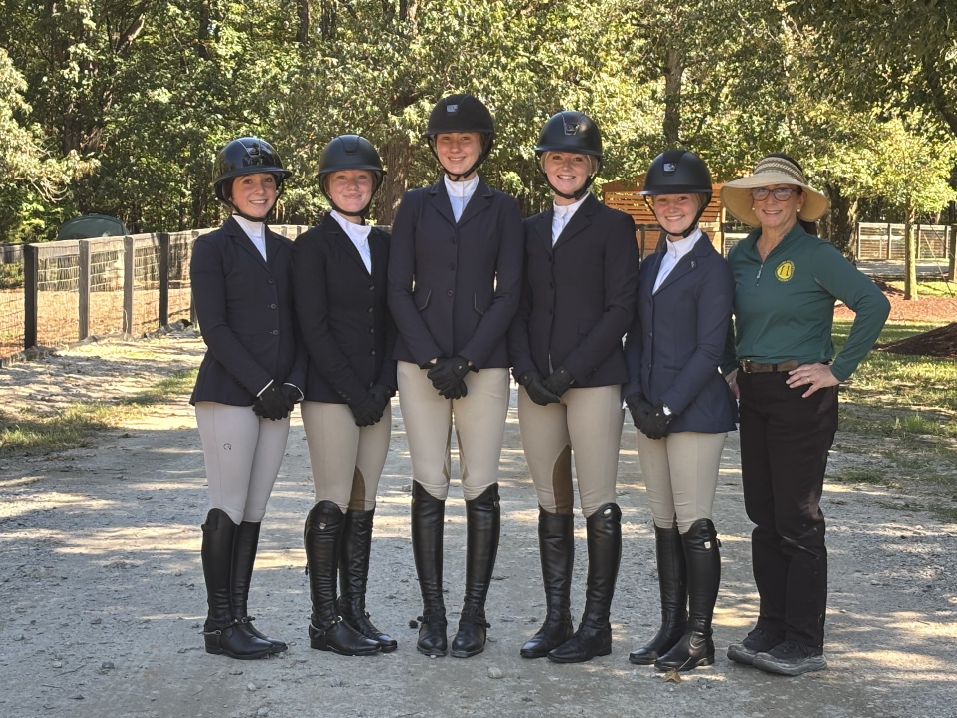 NCEA team photo with coach in South Carolina