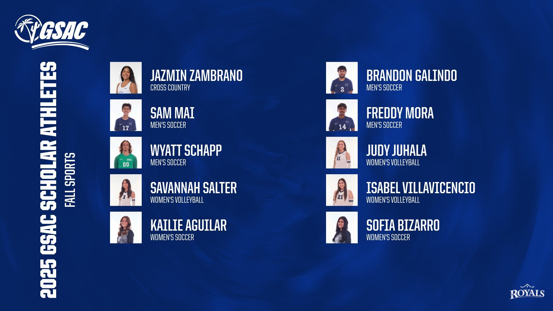 HIU 2025 GSAC Fall All-Scholar Athlete 1