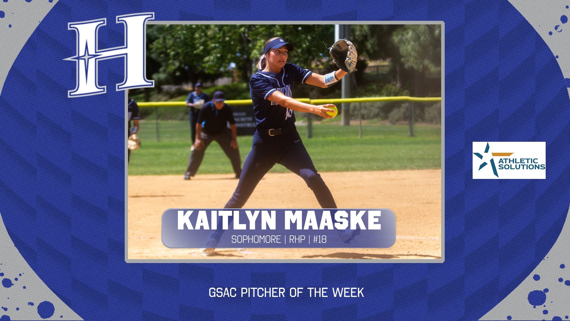 HIU SOFT 2026 GSAC Pitcher of the Week Kaitlyn Maaske