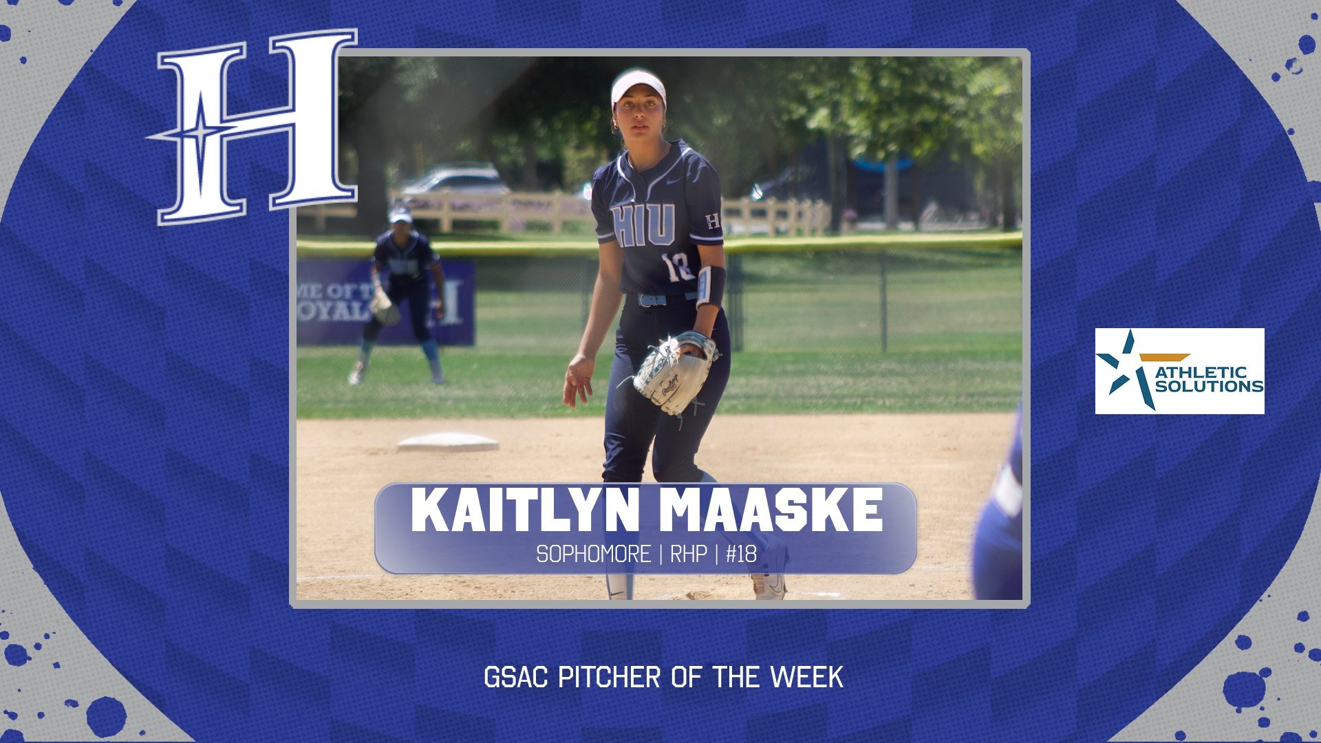  HIU SOFT 2026 GSAC Pitcher of the Week Kaitlyn Maaske 2