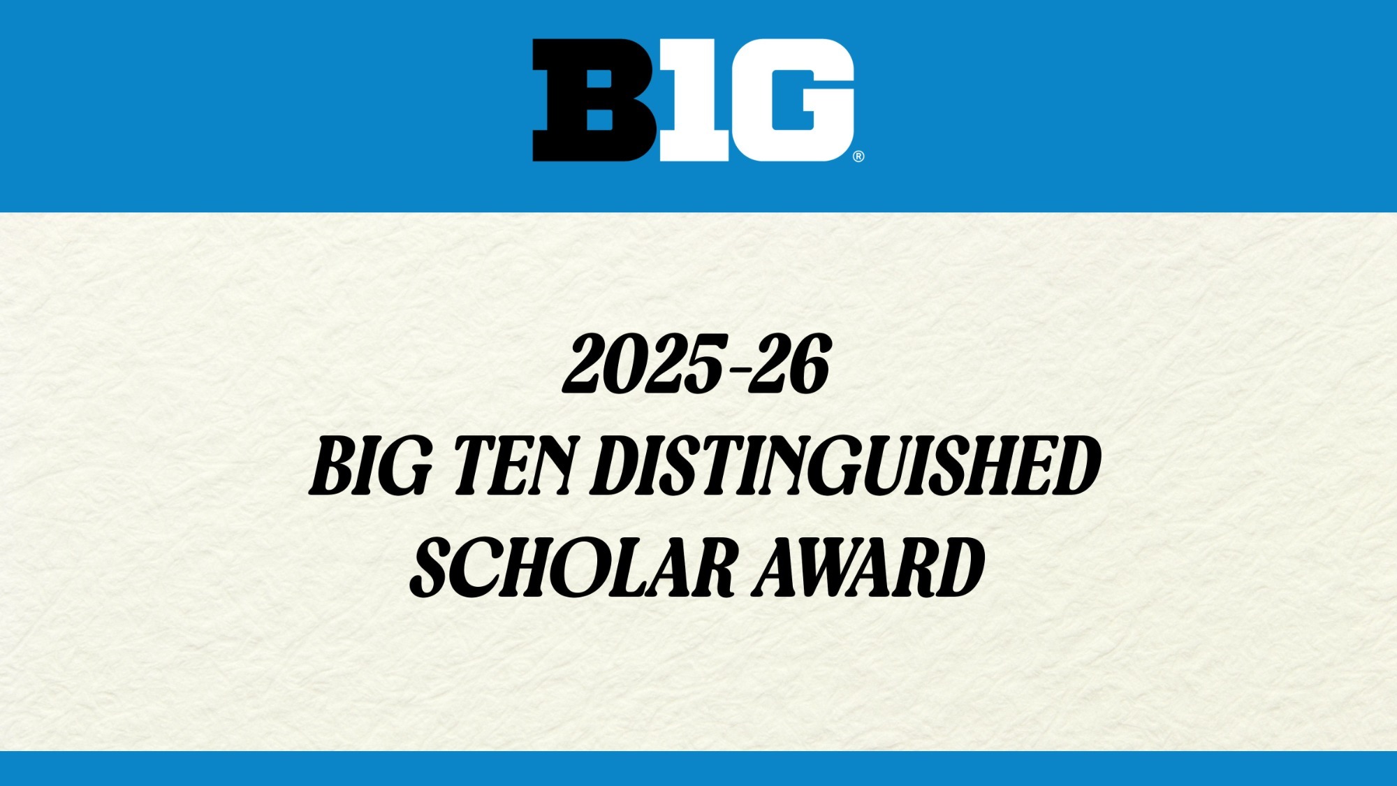 2026 Big Ten Distinguished Scholars