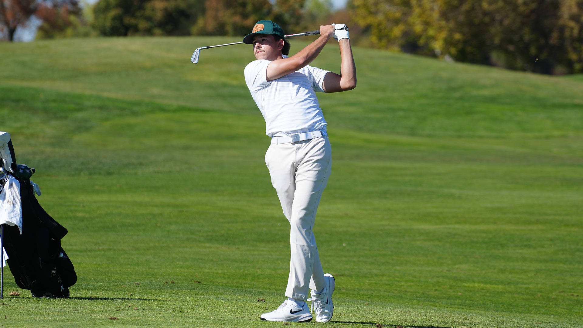 PJ Segerstrom watches his shot after a swing