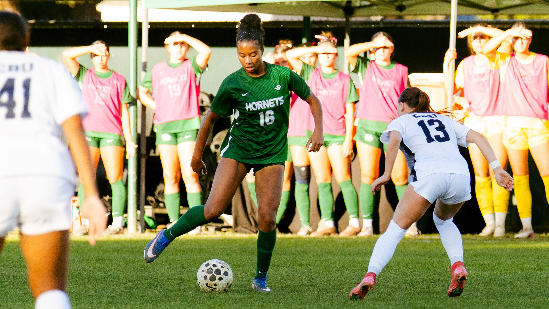 2026 WSOC Mia Jackson readies to take a shot in a home match against California Baptist