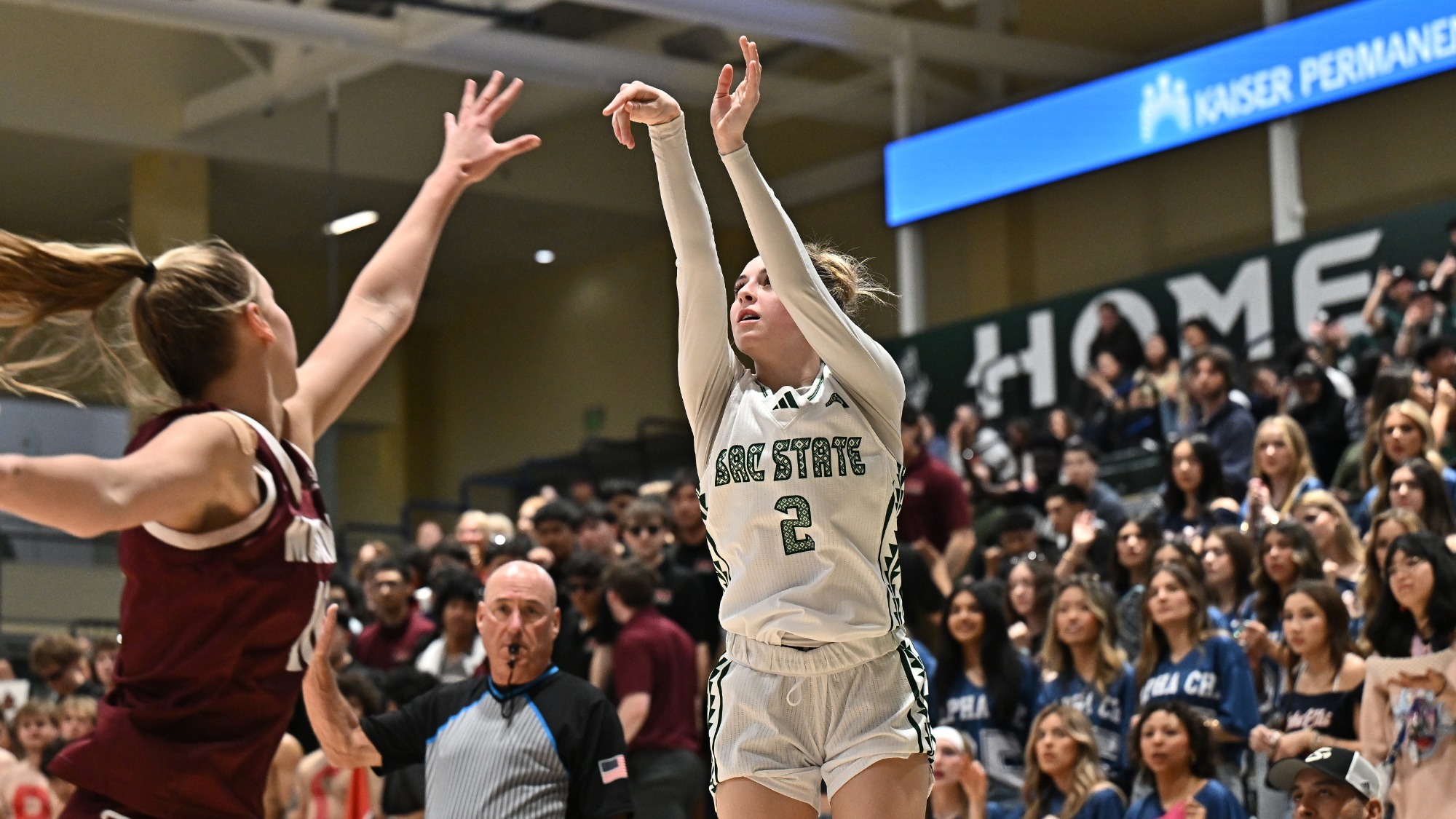 2025-26 WBB Natalie Picton attempts one of her 11 three-pointers en route to 24 points against Montana