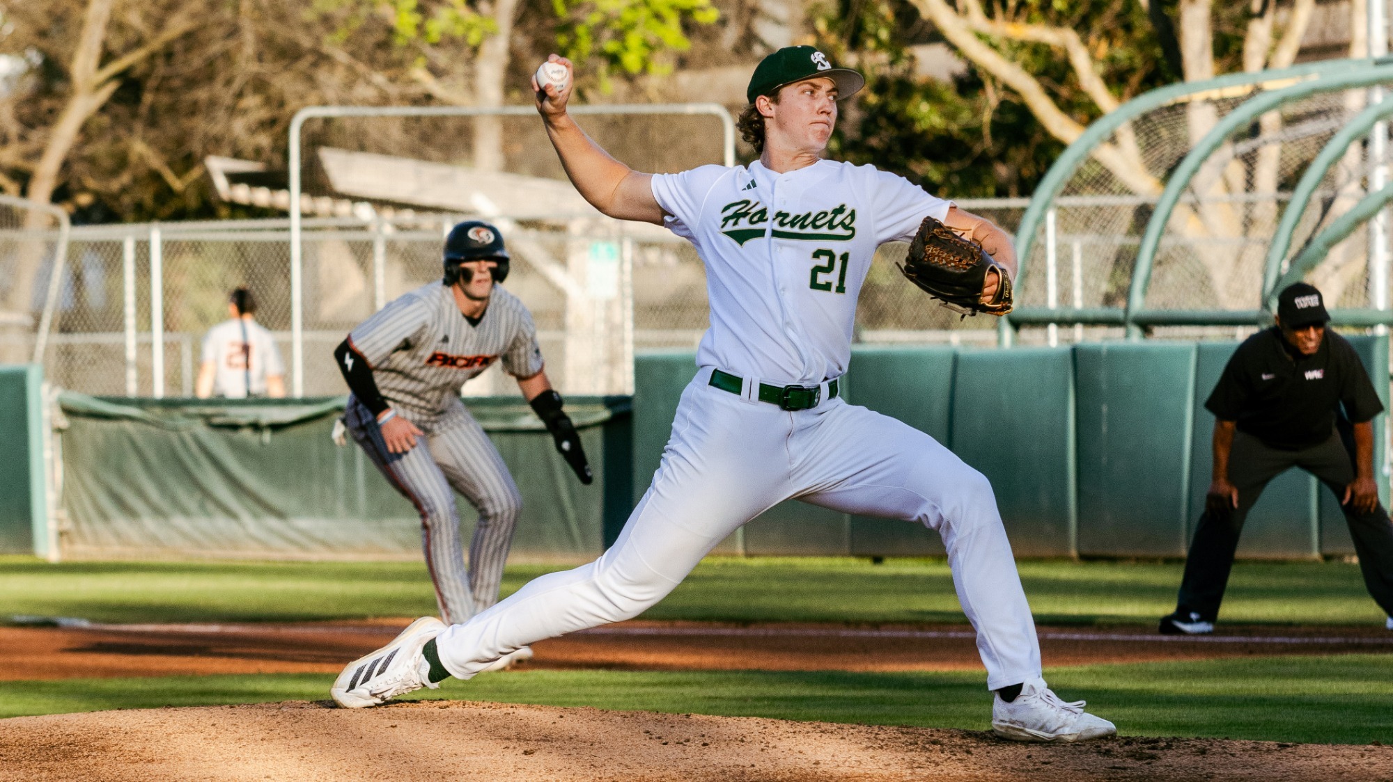 2026 BSB Ethan Lay throws a pitch during his seven-inning complete game shutout of Pacific on March 11