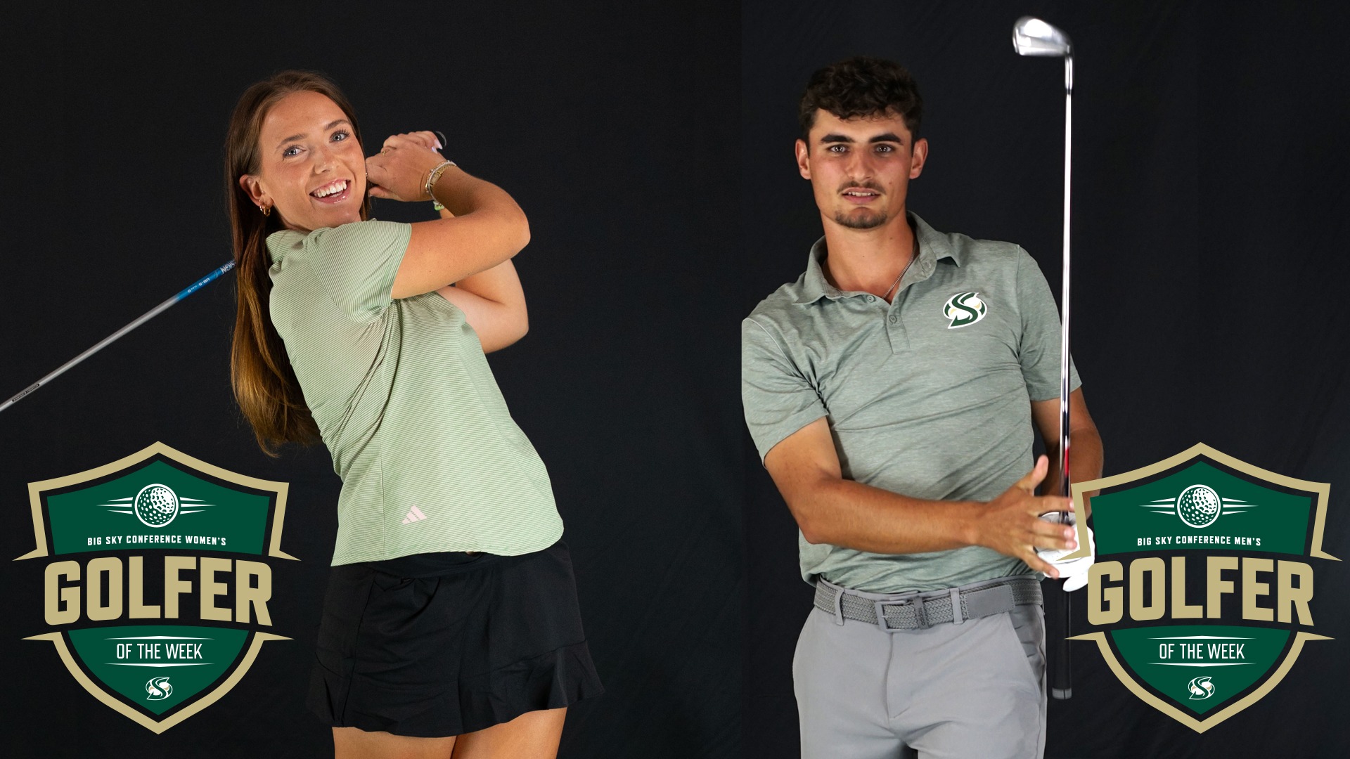 Tova Hatton and Zach Mate - Big Sky Golfers of the Week