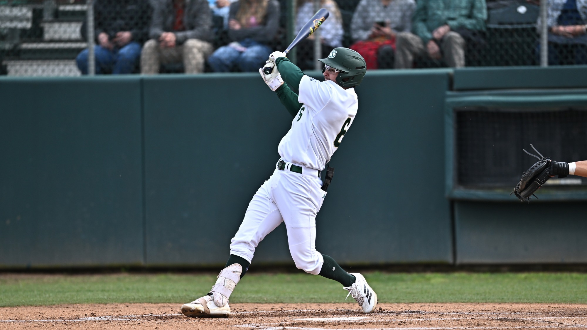 2026 BSB Cameron Sewell swings at a pitch in the season opening series against UC Irvine
