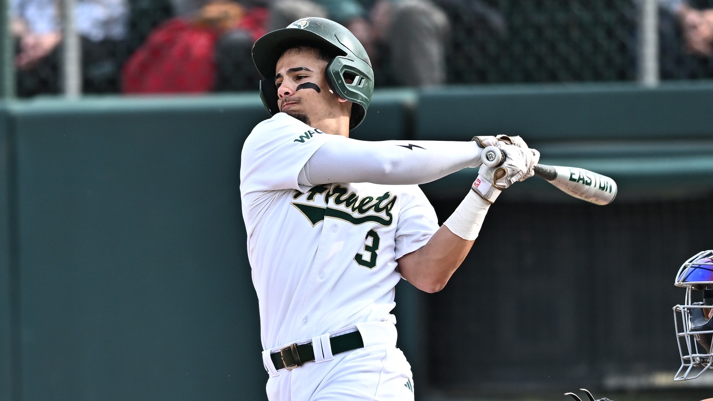 2026 BSB Luis Pimentel-Guerrero takes a swing at a pitch during the season opening series against UC Irvine