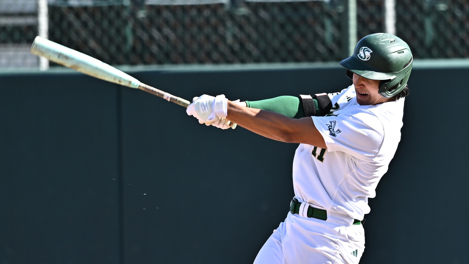 2026 BSB Erick Dessens swings at a pitch during the Hornets' series against Saint Joseph's