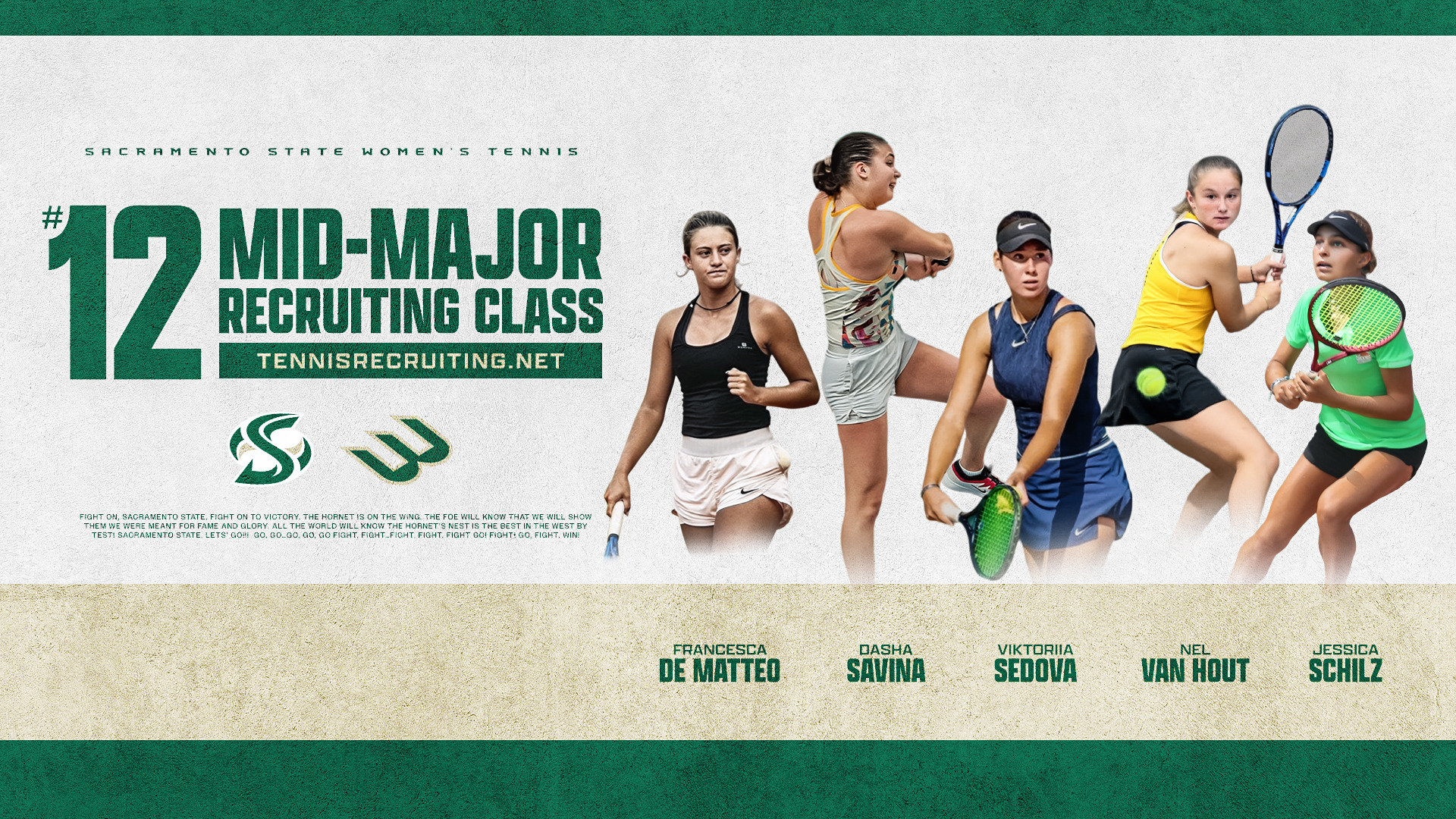 2026 WTEN mid-major recruiting class rankings graphic touting the Hornets as the No. 12 class in the country