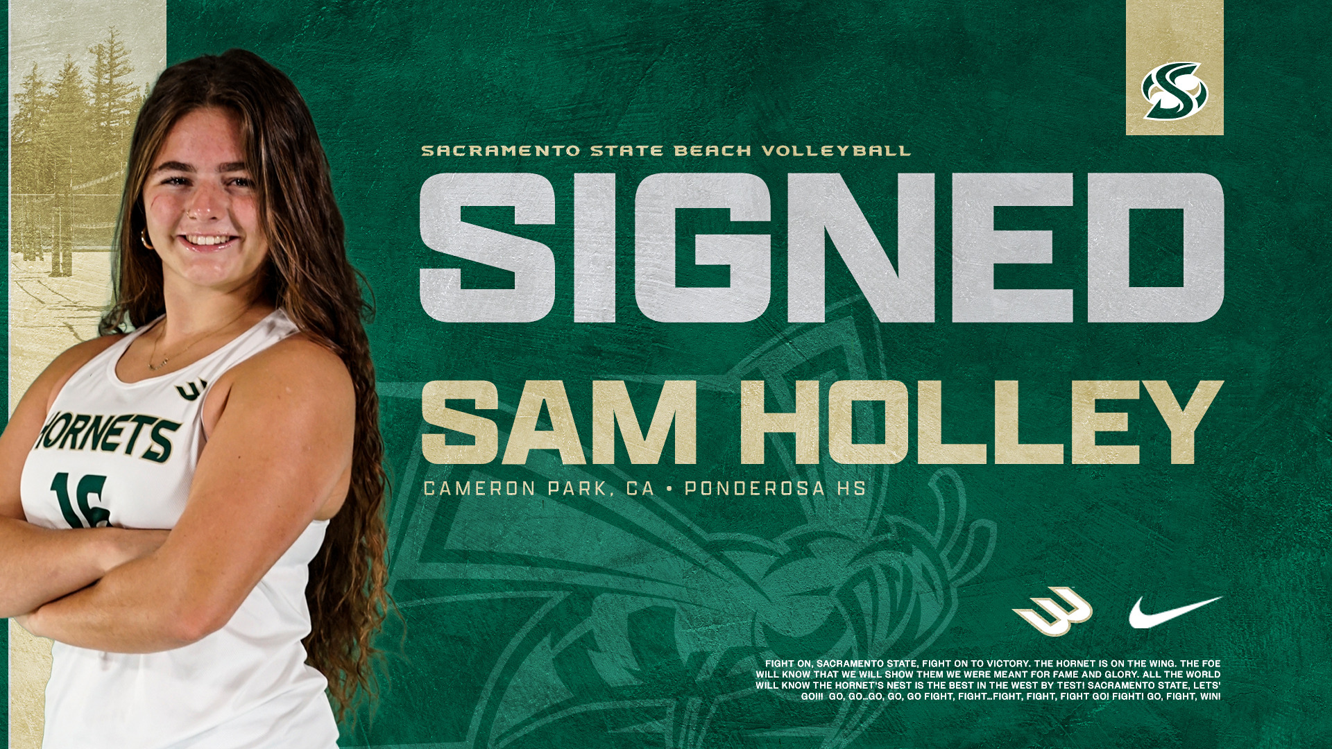 Holley signs beach