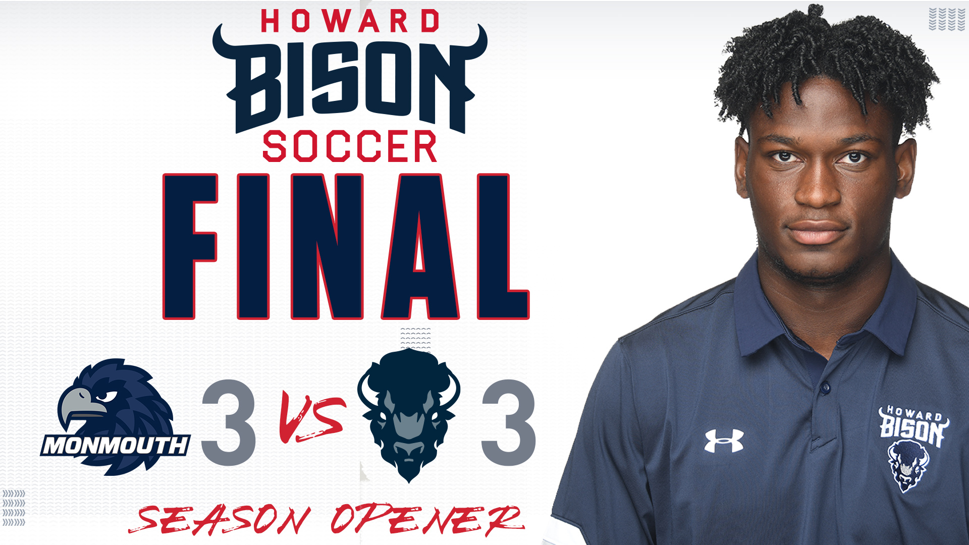 Men's Soccer Ties Monmouth in Season Opener, 33 Howard University