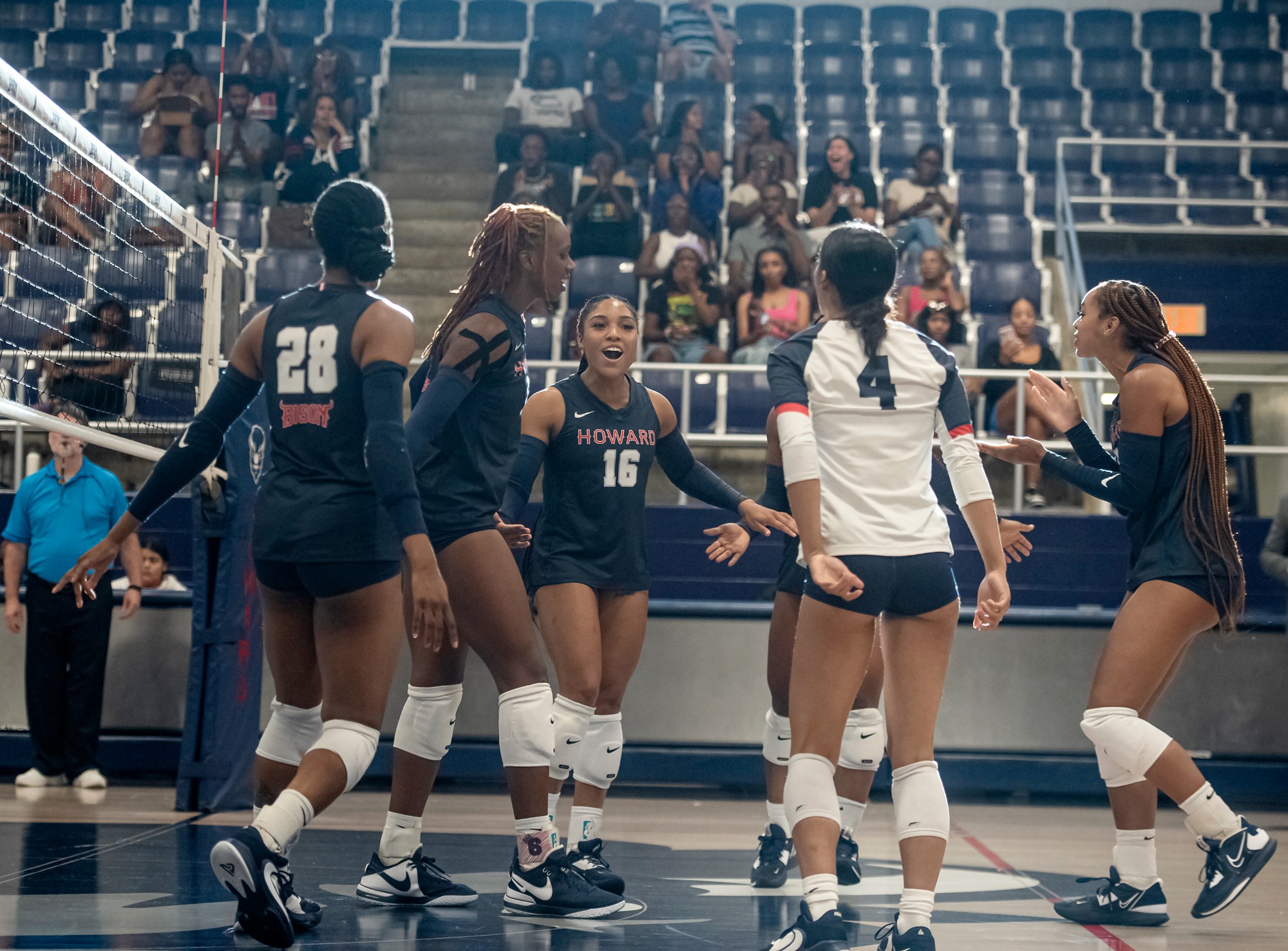 Volleyball Storms Back for Win over Winthrop Howard University Athletics