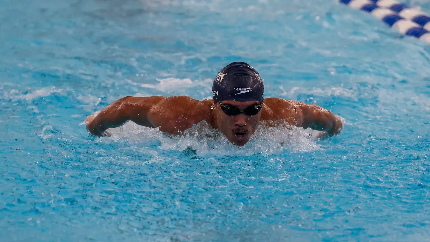 Photo from the NEC Swimming & Diving Championships, Day 4 finals, February 20, 2026. (Brian Fisher for NEC)