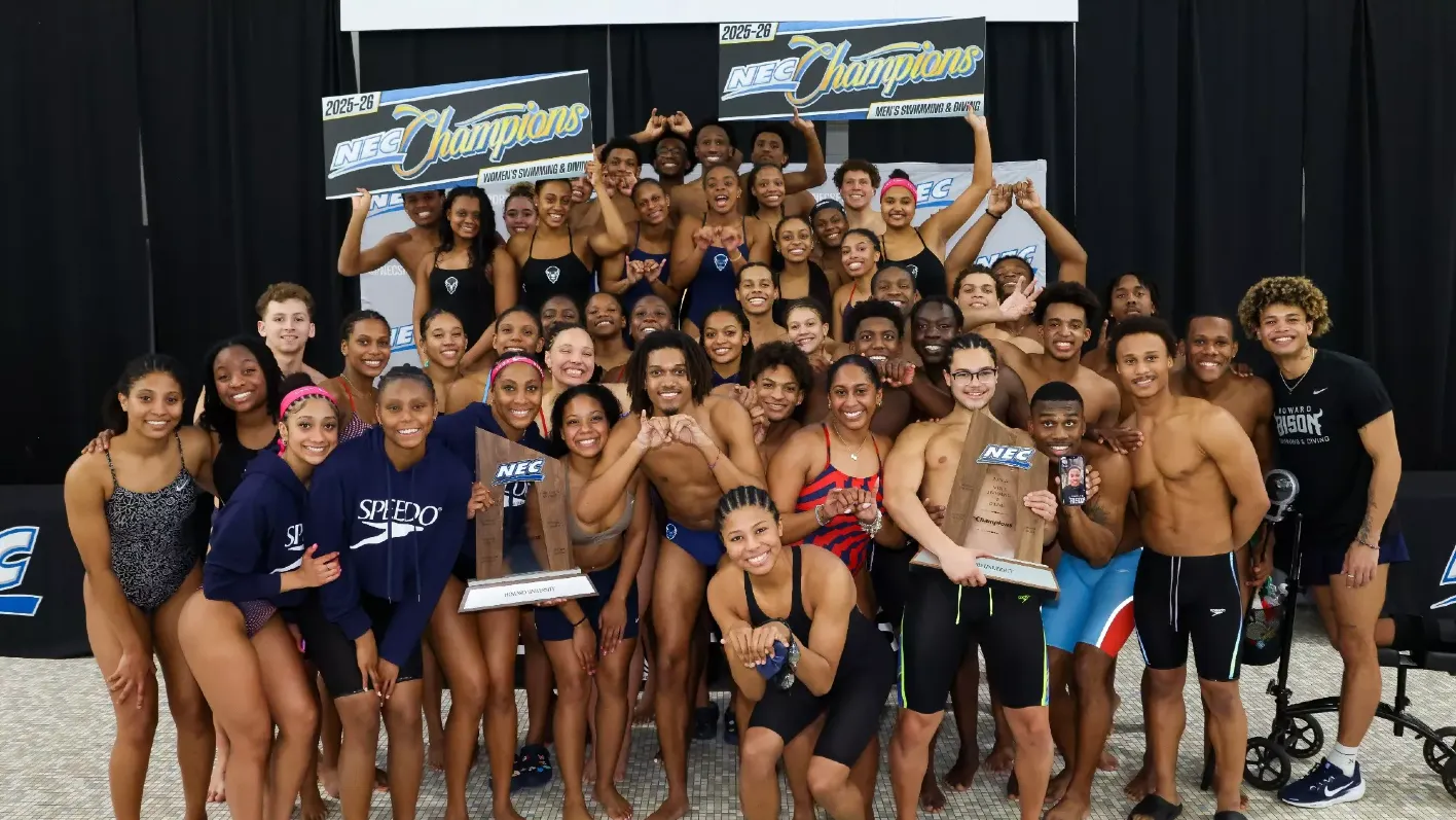 Photo from the NEC Swimming & Diving Championships, Day 4 finals, February 20, 2026. (Brian Fisher for NEC)