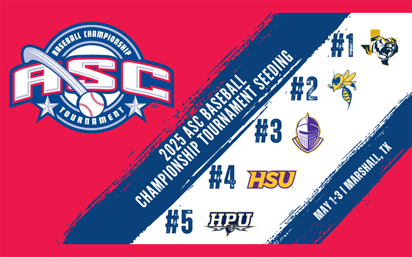 2025 ASC Baseball Tournament Seading