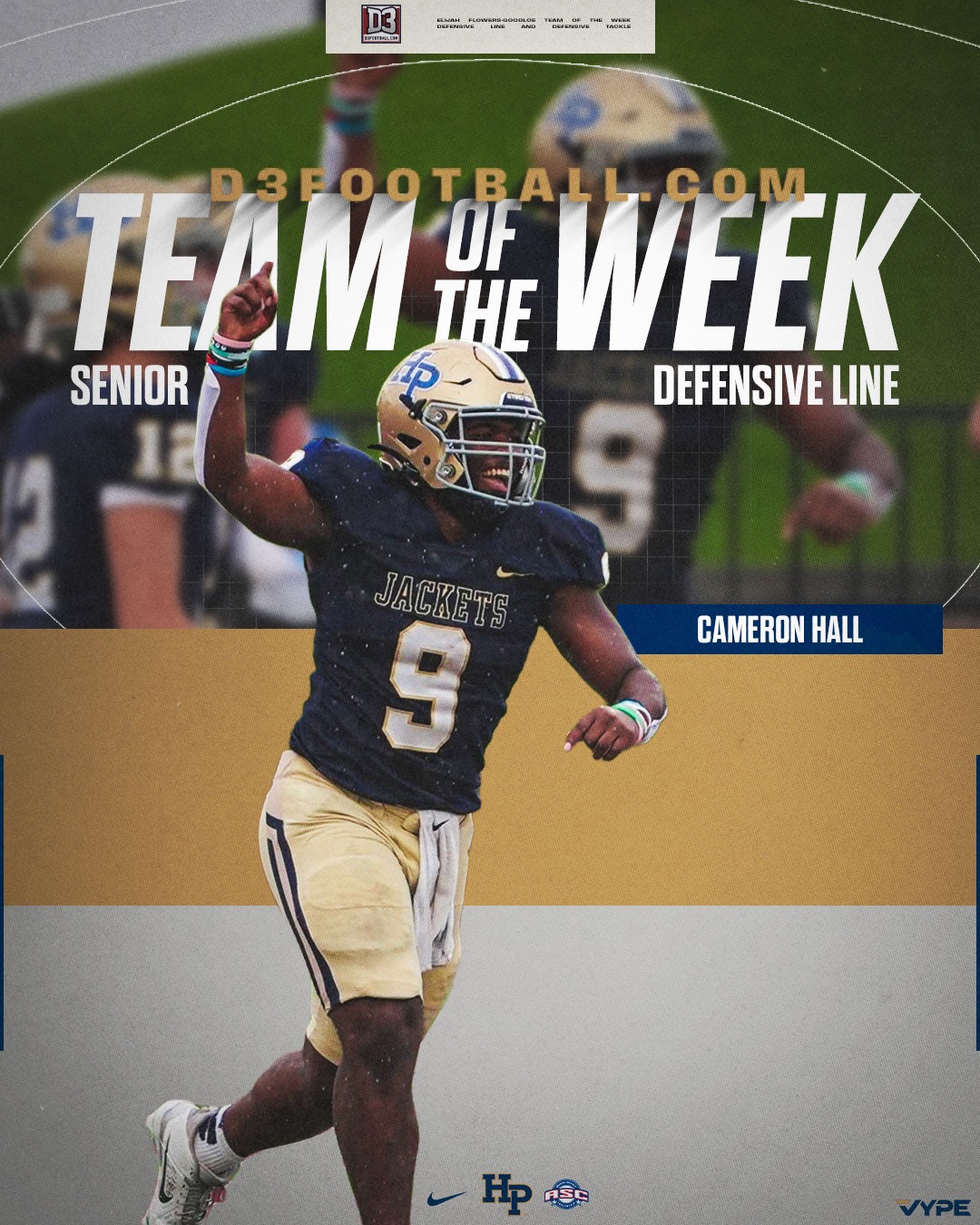 Cameron Hall National TOTW