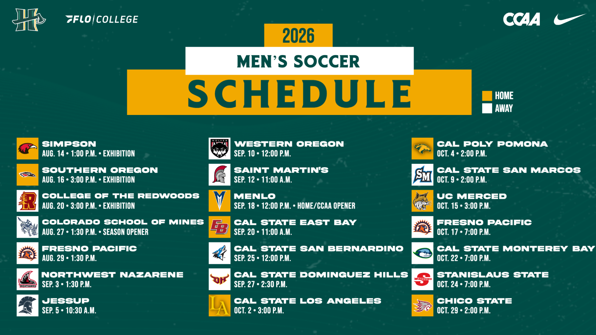 2026 MSOC schedule