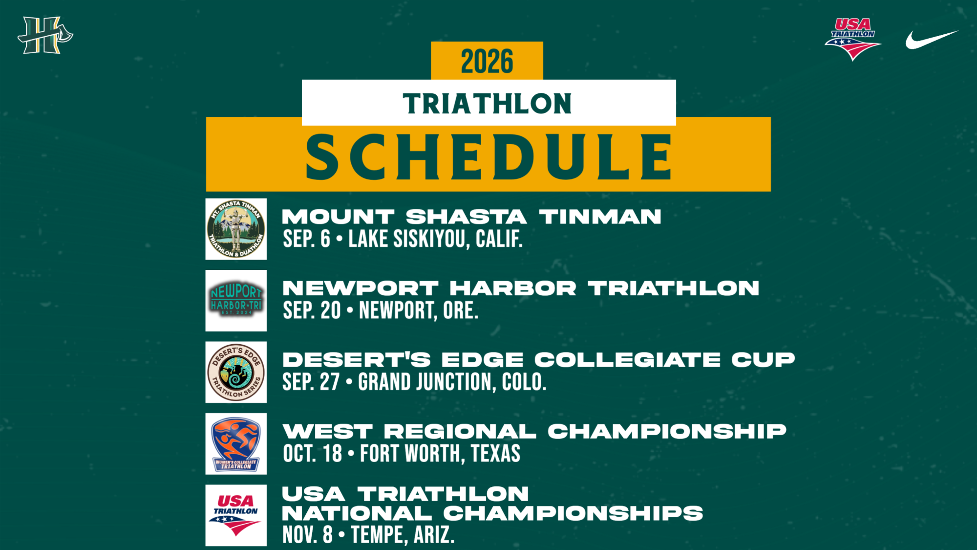 TRI 2026 Schedule