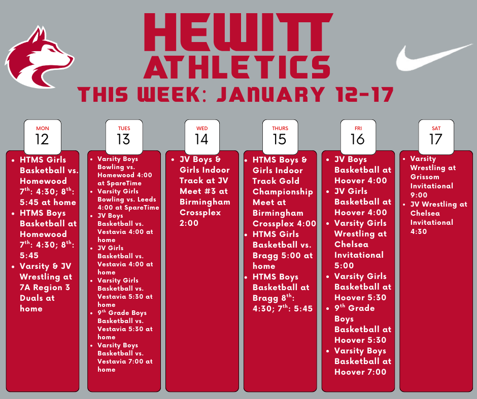 HT Athletics Jan 12-17