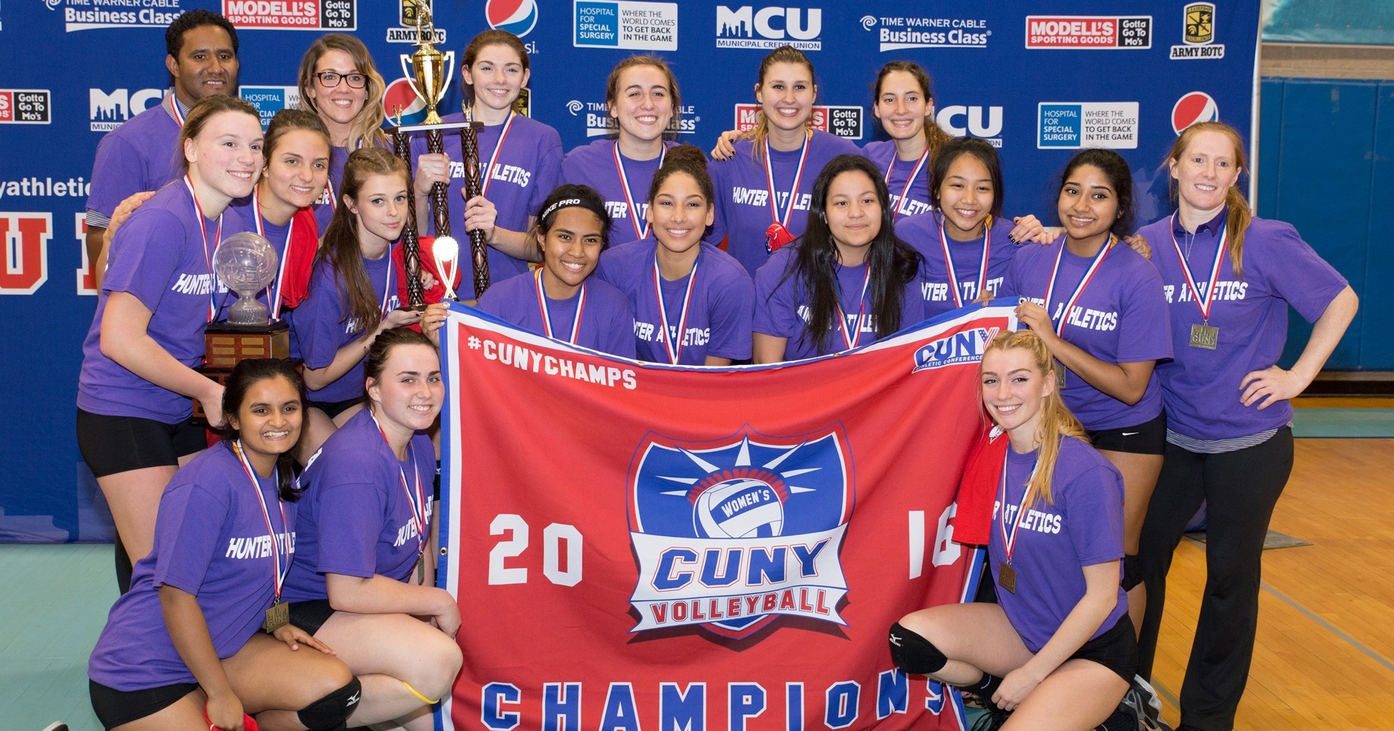 Women's Volleyball Captures ThirdStraight CUNYAC Championship Hunter