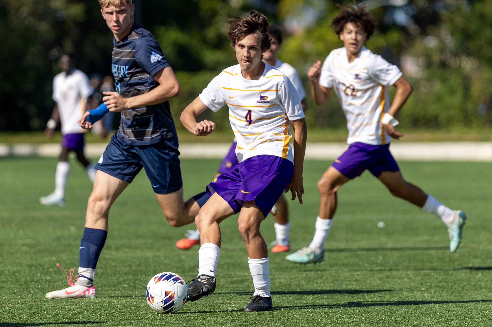 Achilleas Fertitta-Boutis competes for Hunter men's soccer.