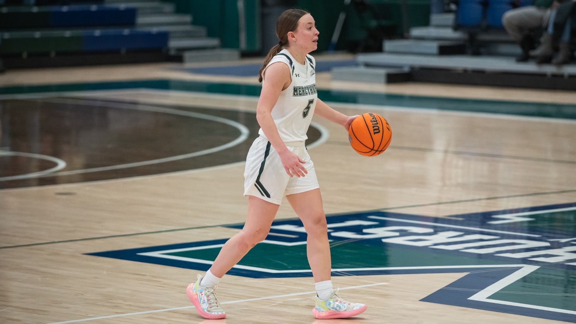 Jenna brings the ball up