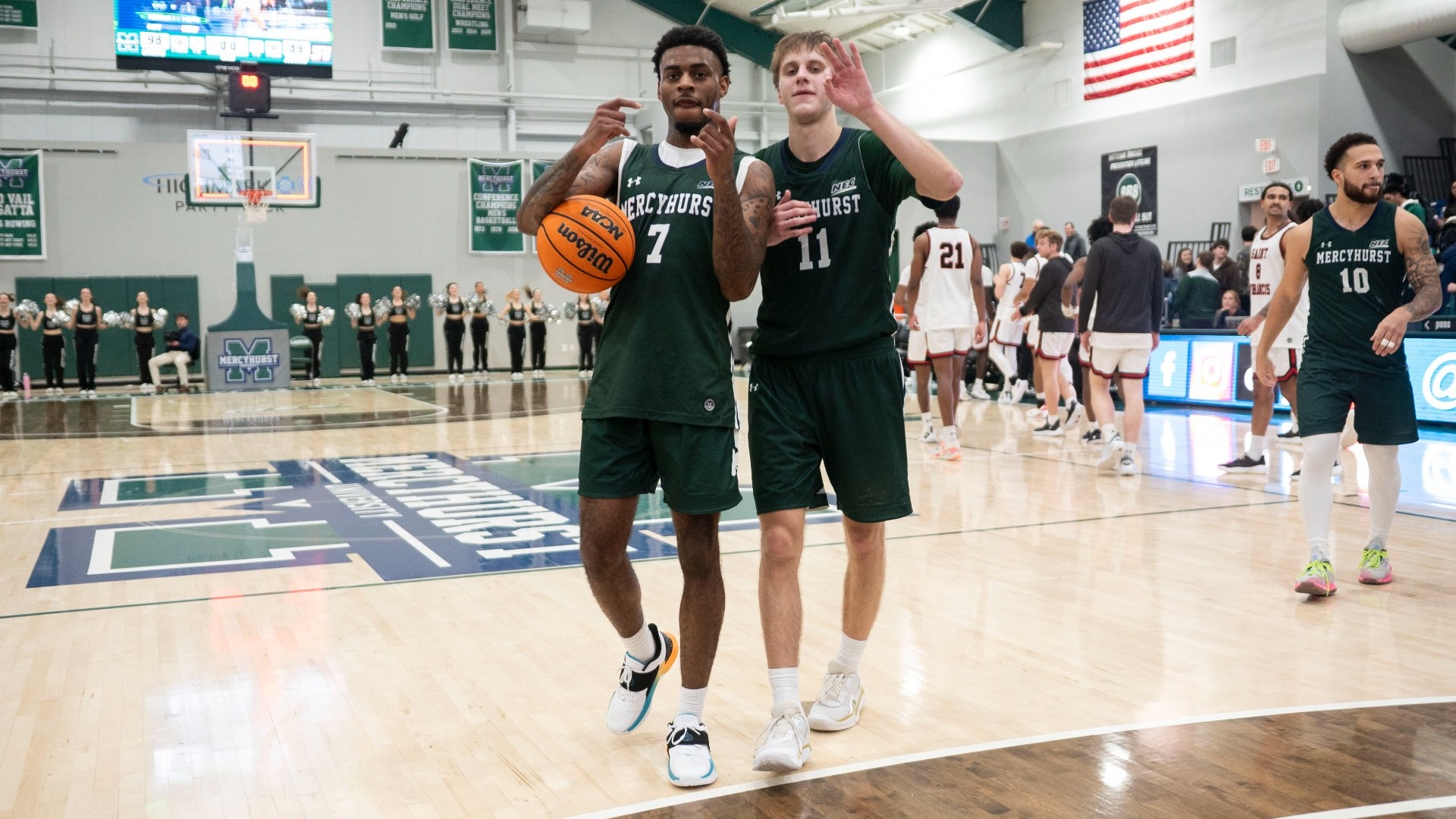 Men's Basketball Win Celebration