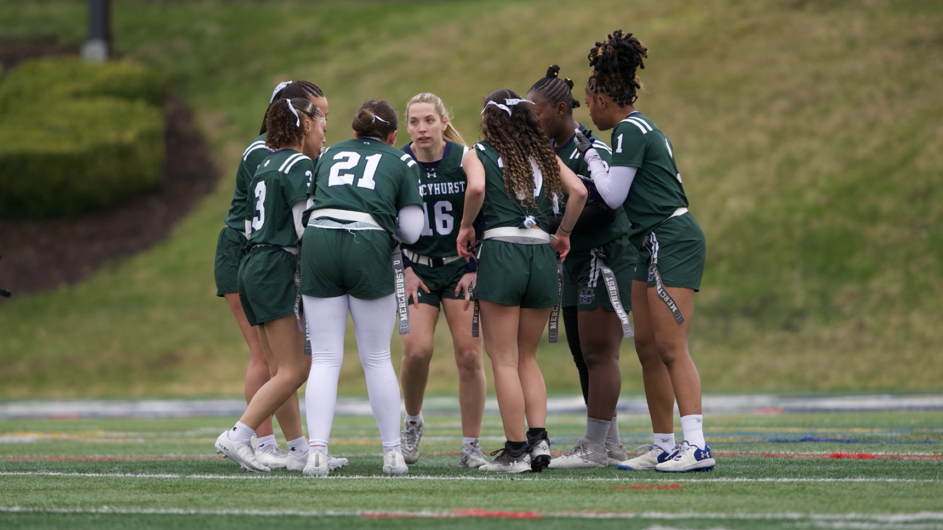 Flag Football Huddle