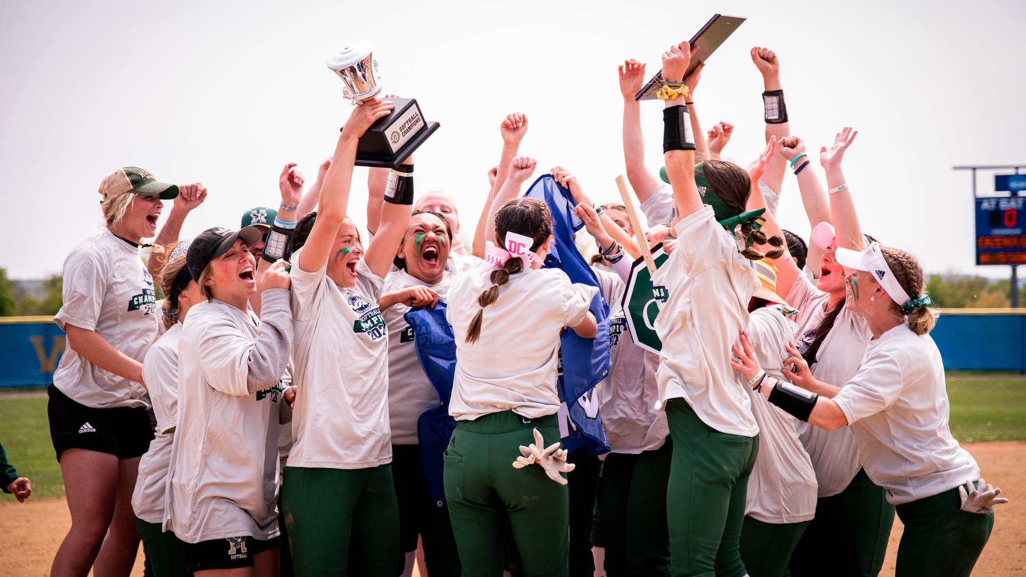 Softball wins fifth straight NAC title with walkoff victory over Cazenovia College Husson