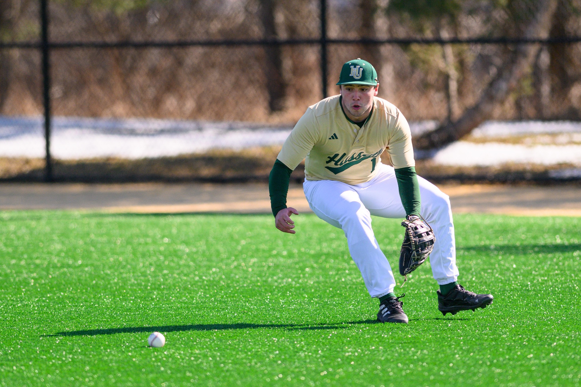 Henry Lausier of Husson University Husson Baseball vs USM Husson Bangor, ME April 02, 2024 Photo: Eric Ogden 