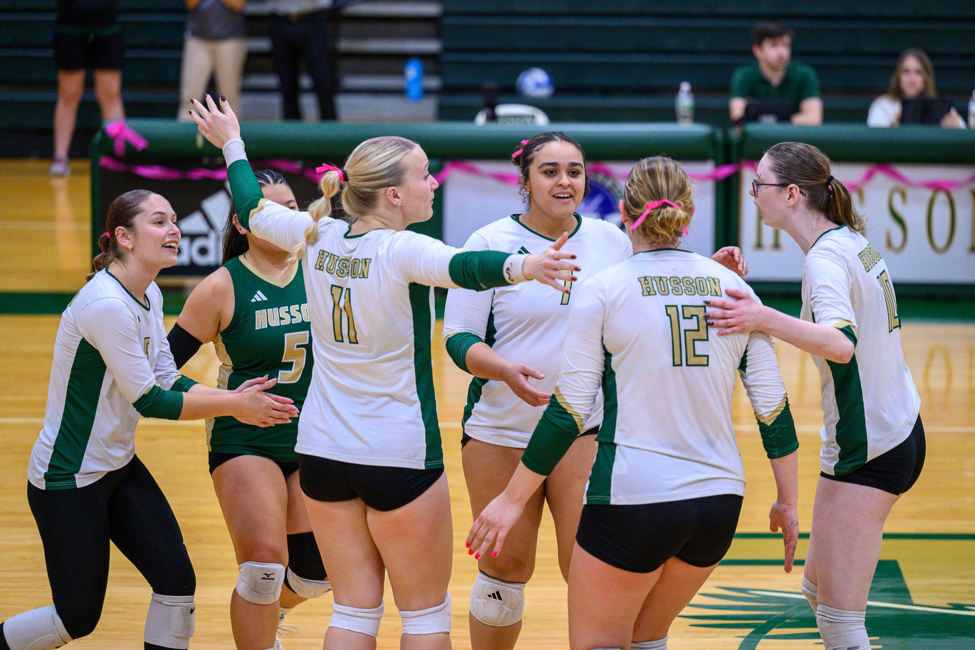 Husson Volleyball vs USM Husson University Bangor, Maine October 14, 2025 Photo: Eric Ogden