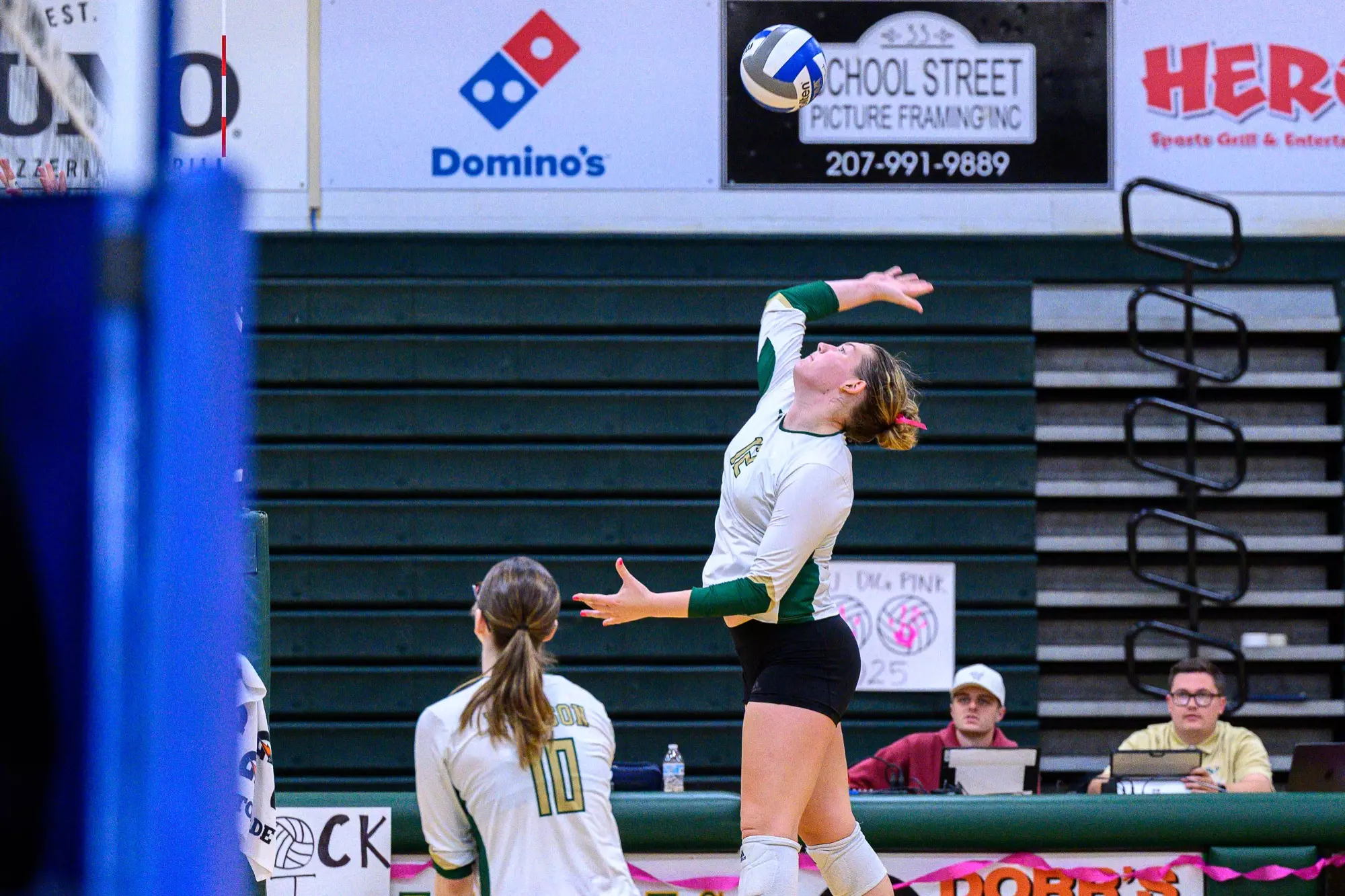 Husson Volleyball vs USM Husson University Bangor, Maine October 14, 2025 Photo: Eric Ogden