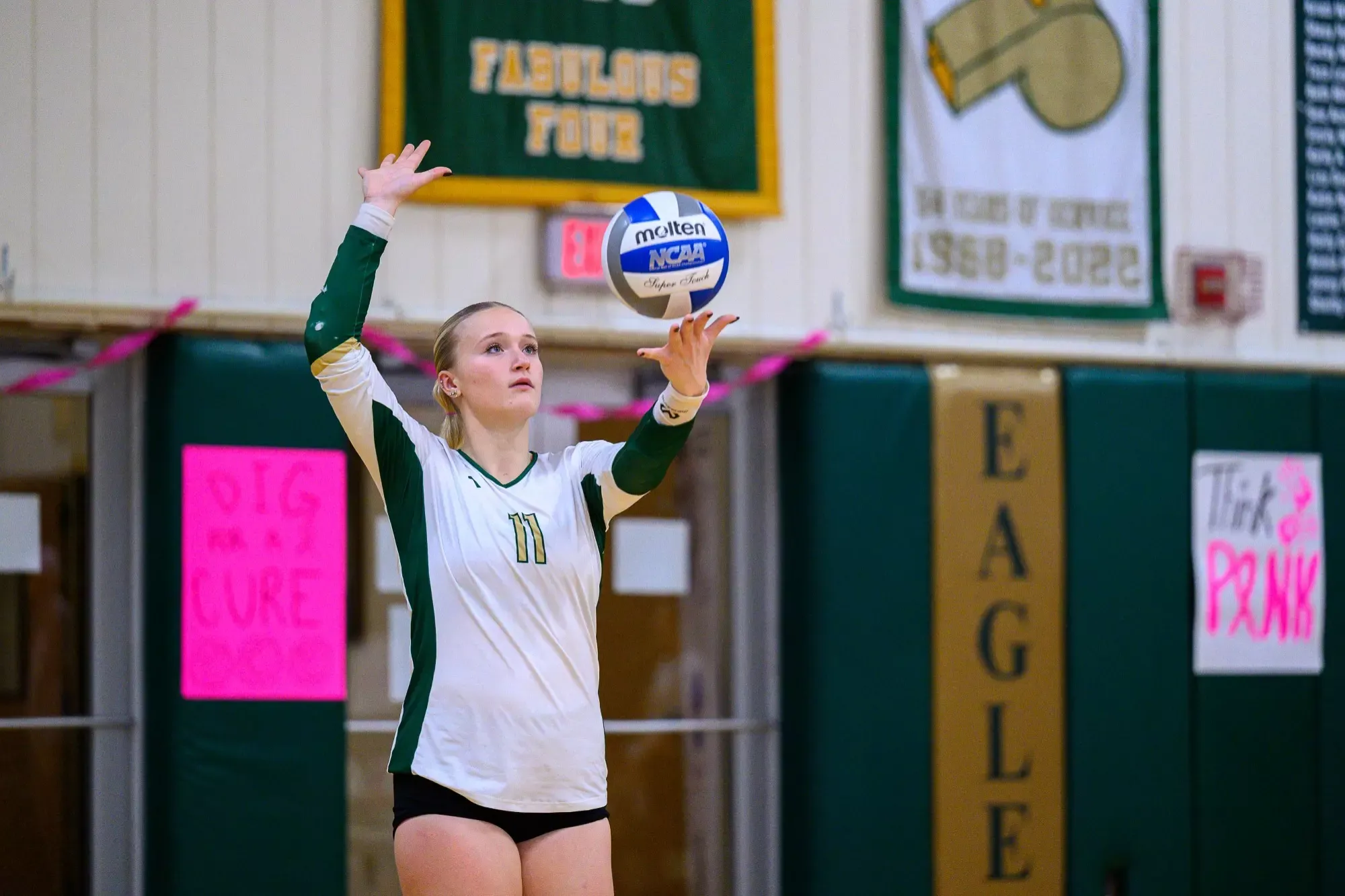 Husson Volleyball vs USM Husson University Bangor, Maine October 14, 2025 Photo: Eric Ogden