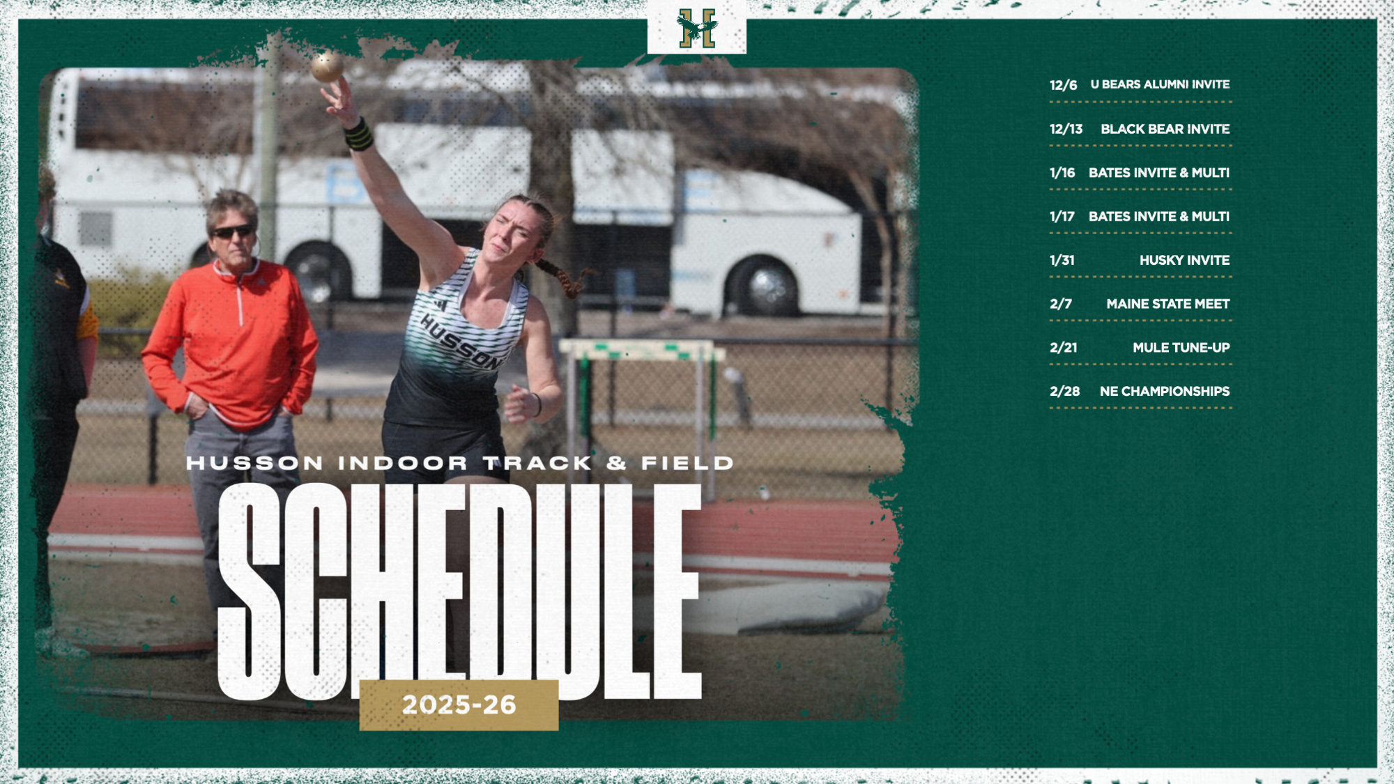 Women's Indoor Track & Field Schedule Release Graphic