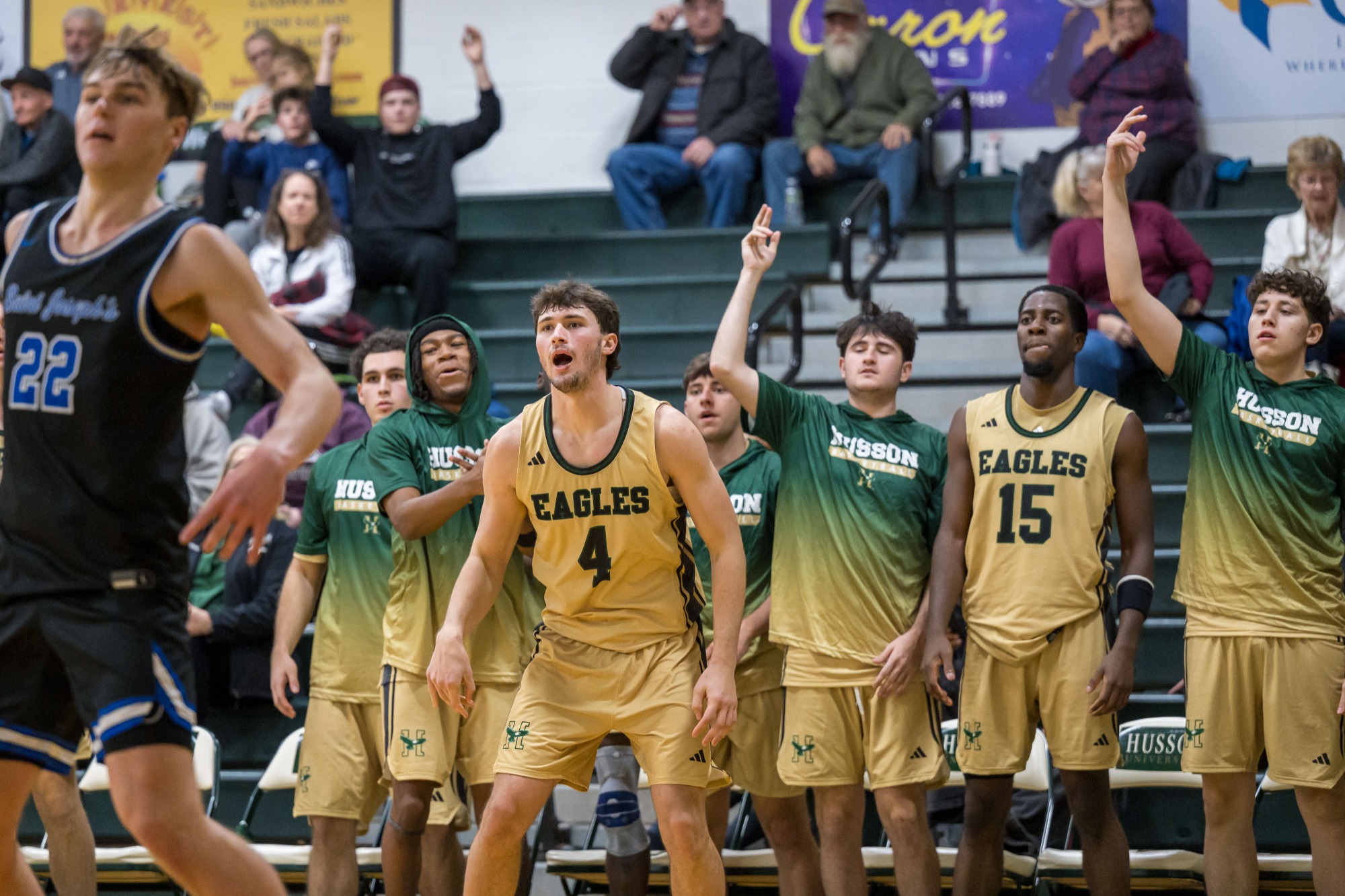 Husson Men's Basketball vs St. Joseph's Husson University Bangor, Maine November 15, 2025 Photo: Eric Ogden
